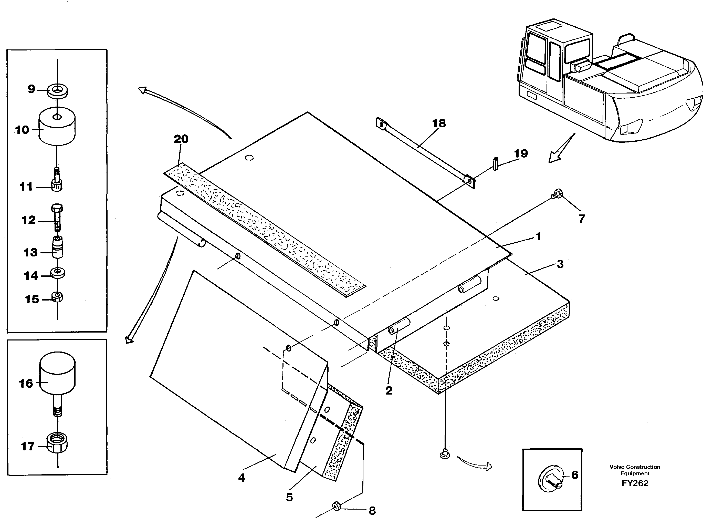 Hatch, valve housing, front — volvo parts diagram