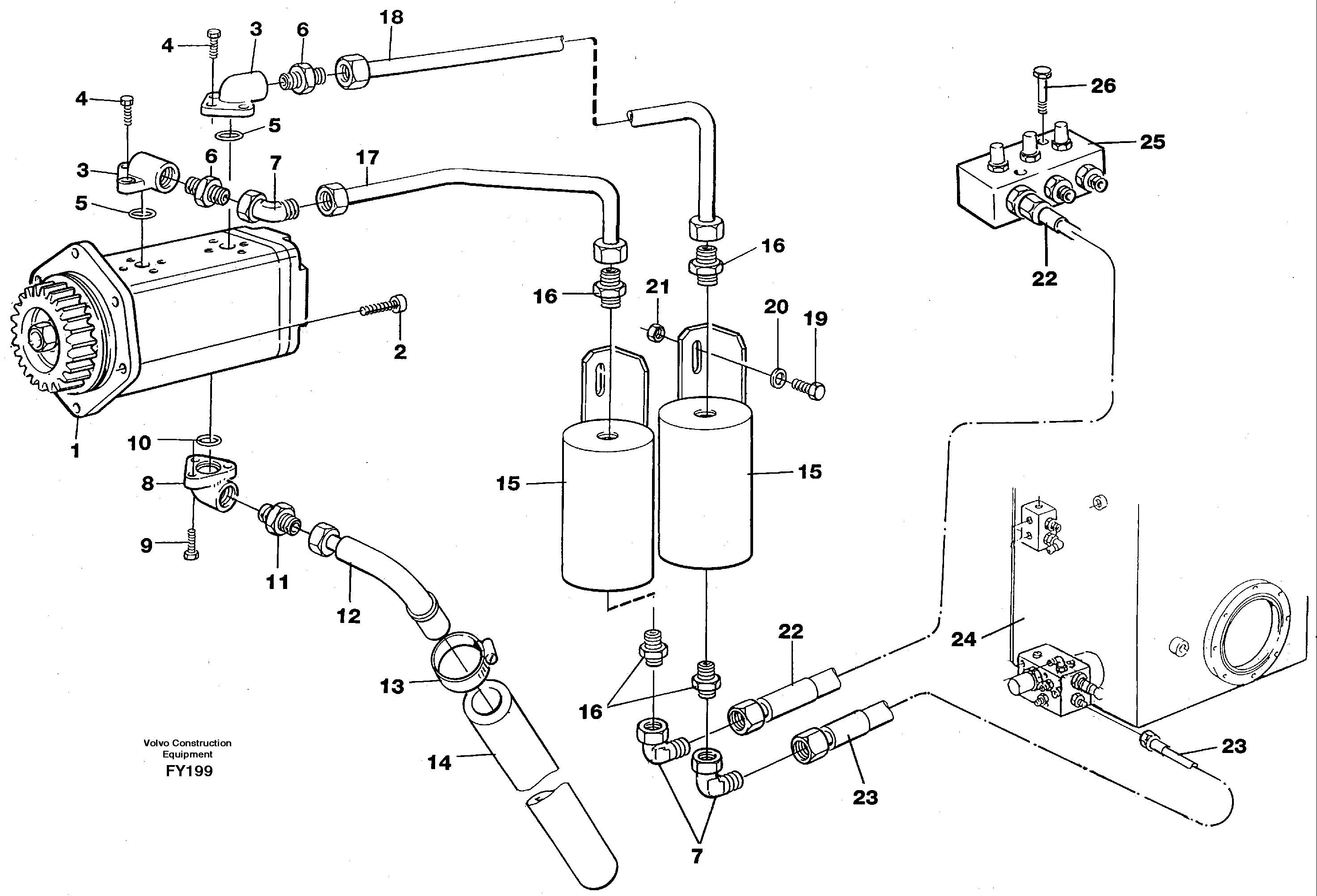 Servo pump — volvo parts diagram
