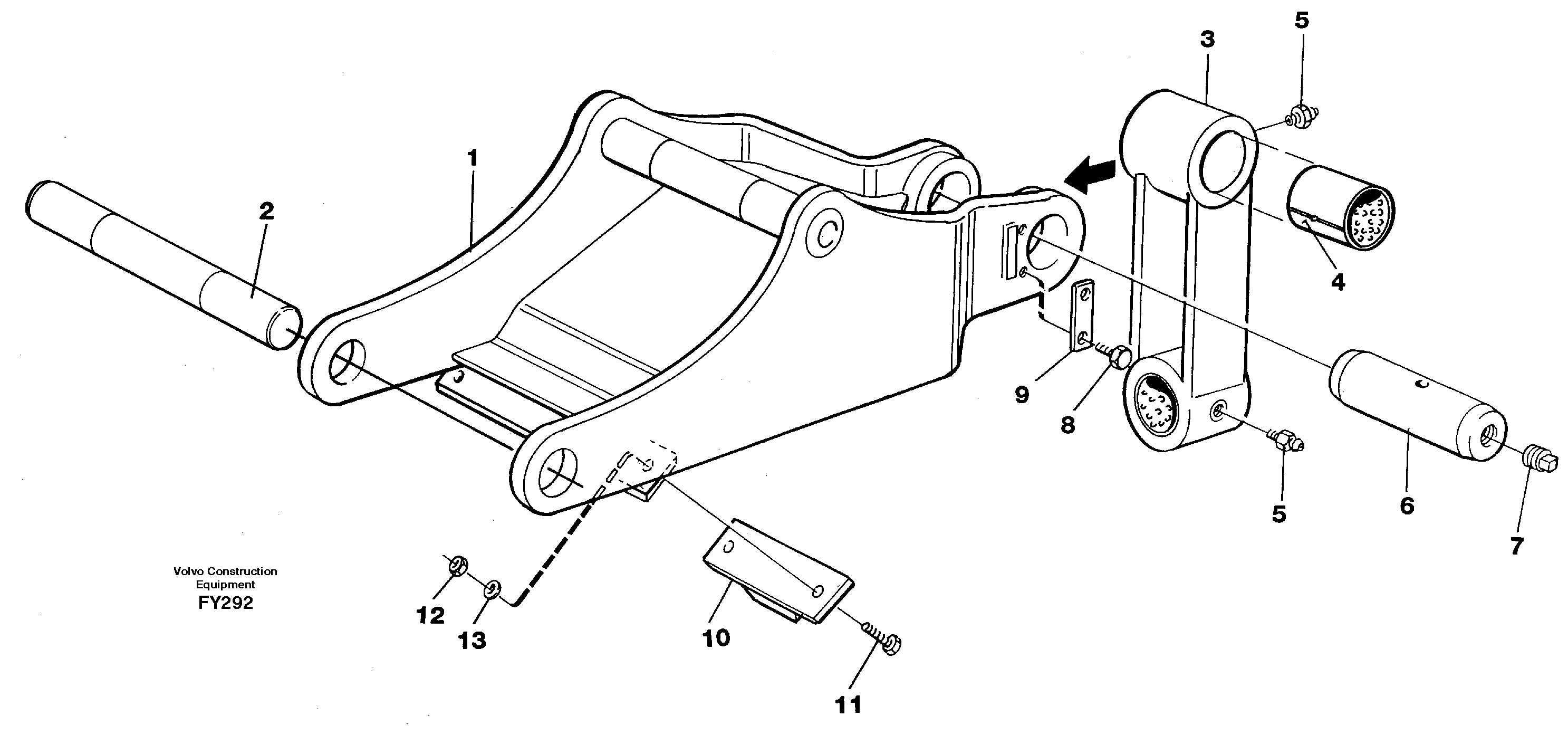 Clamshell rest  14259271 — volvo parts diagram