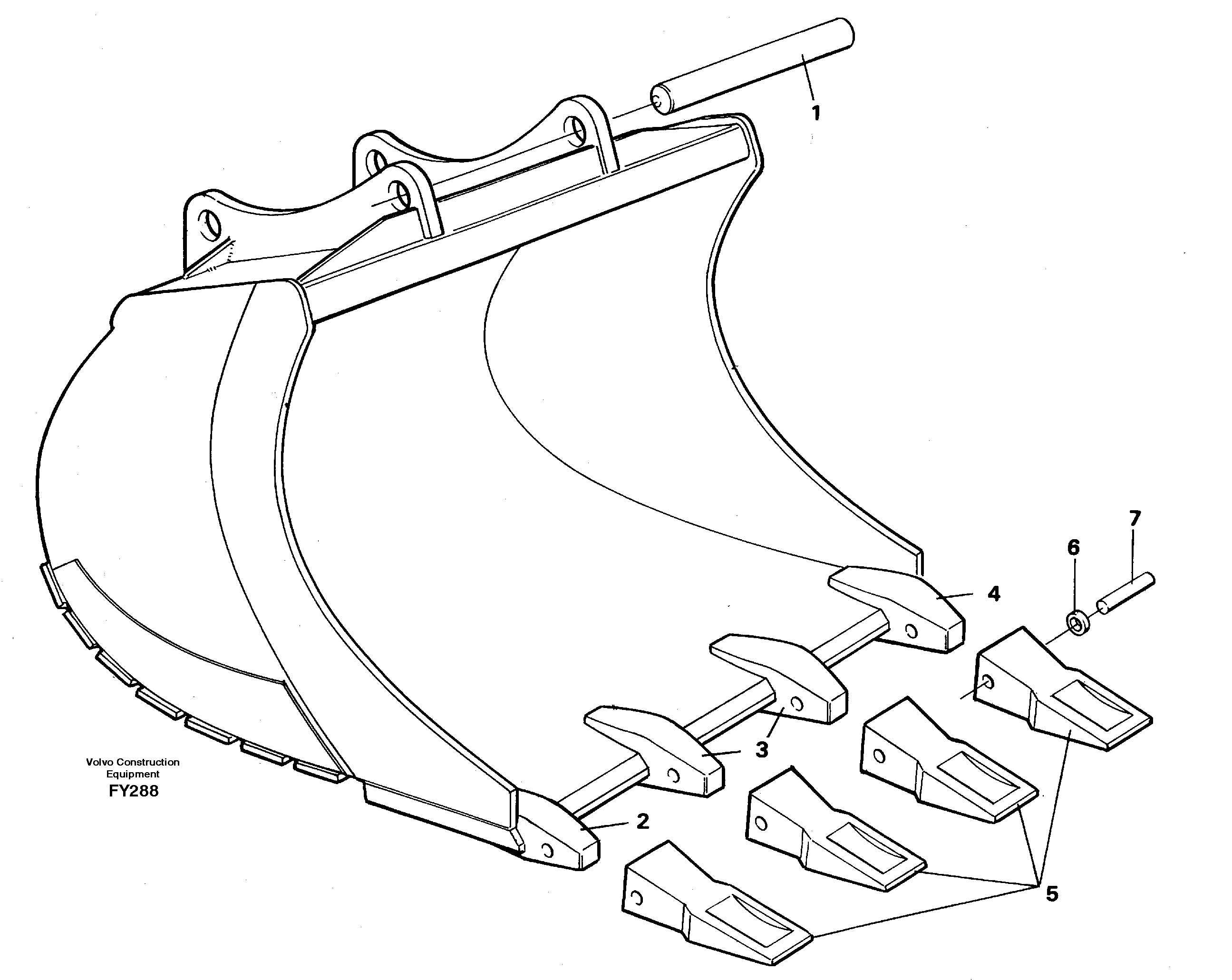 Buckets for Quickfit withplate cutting edges  14259265 14259266 — volvo parts diagram