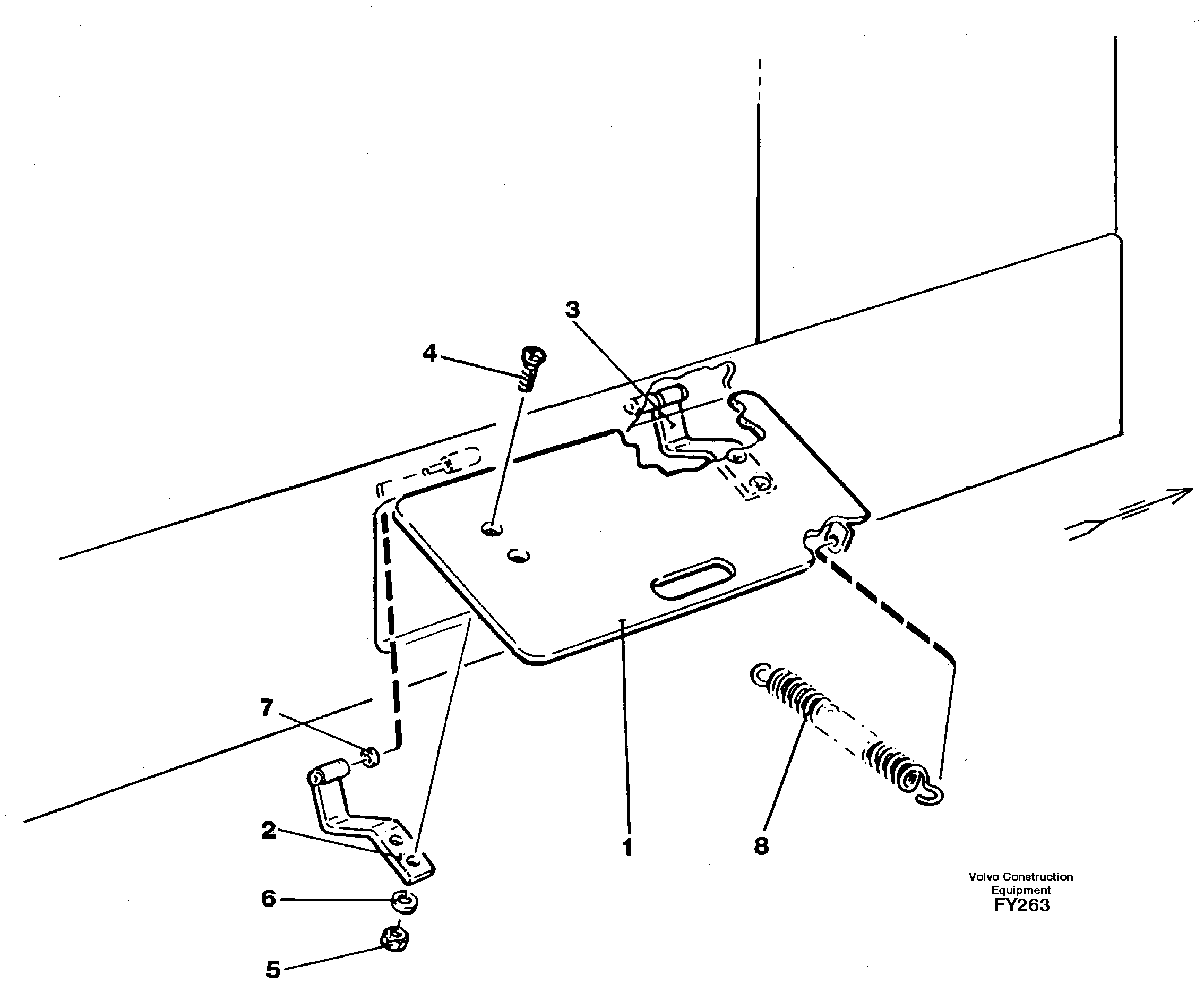 Battery disconnector, hatch — volvo parts diagram