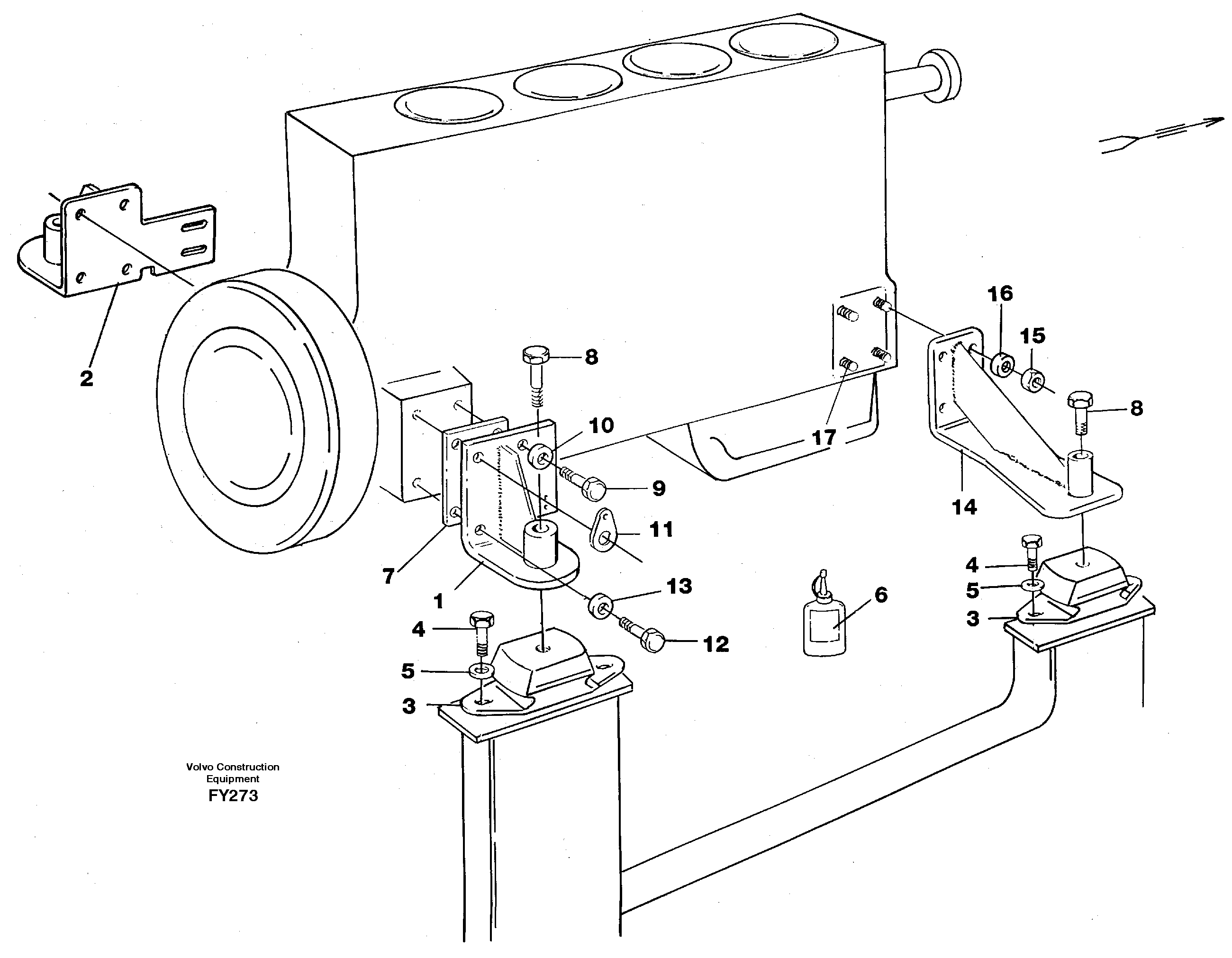 Engine mounting — volvo parts diagram