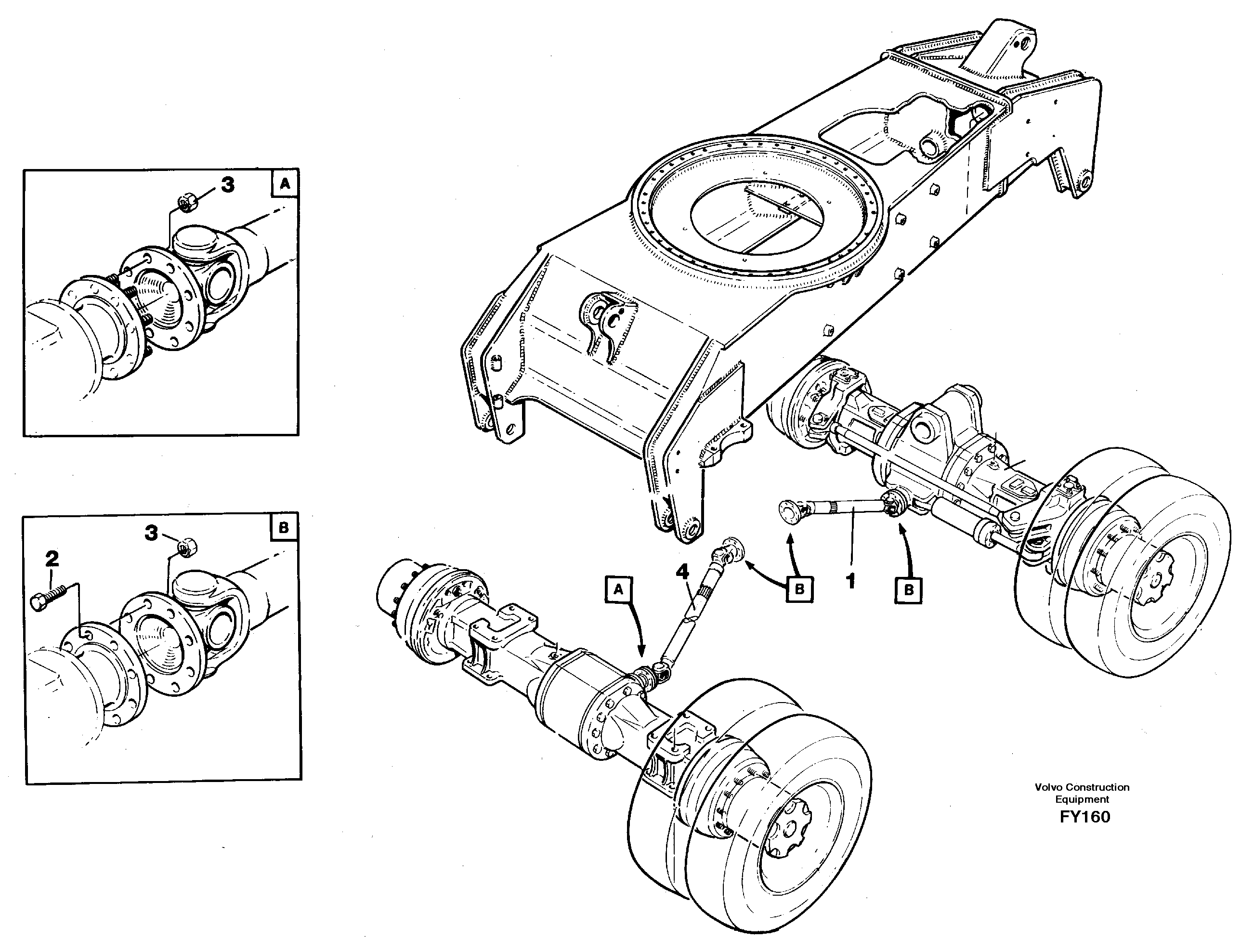 Propeller shafts with fitting parts — volvo parts diagram