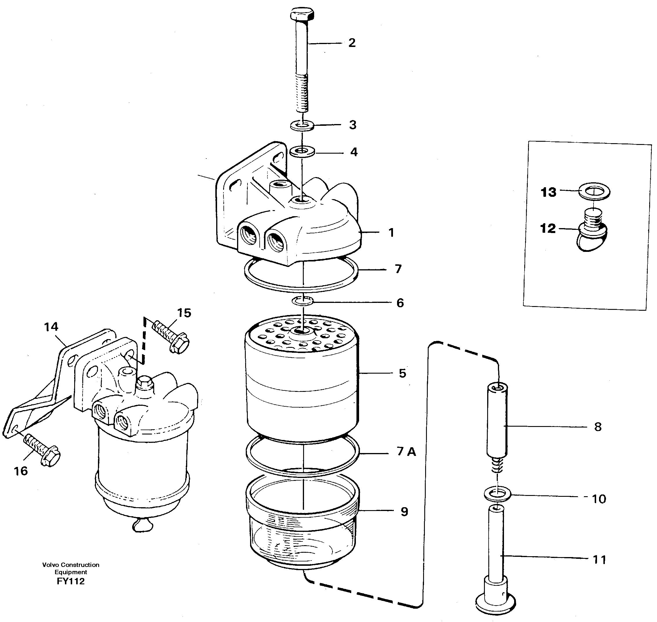 Fuel filter — volvo parts diagram