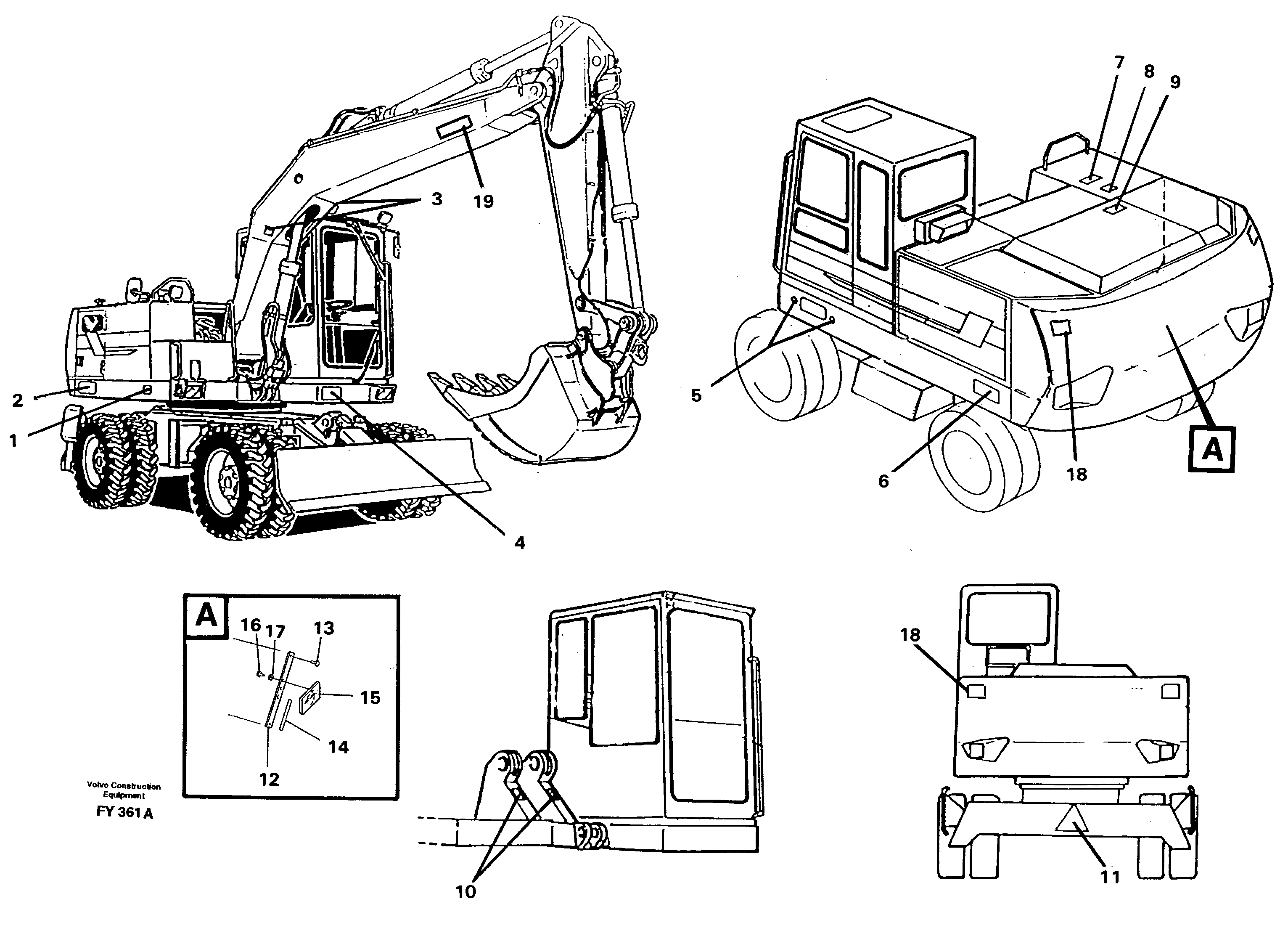Sign plates and transfer,outer location — volvo parts diagram