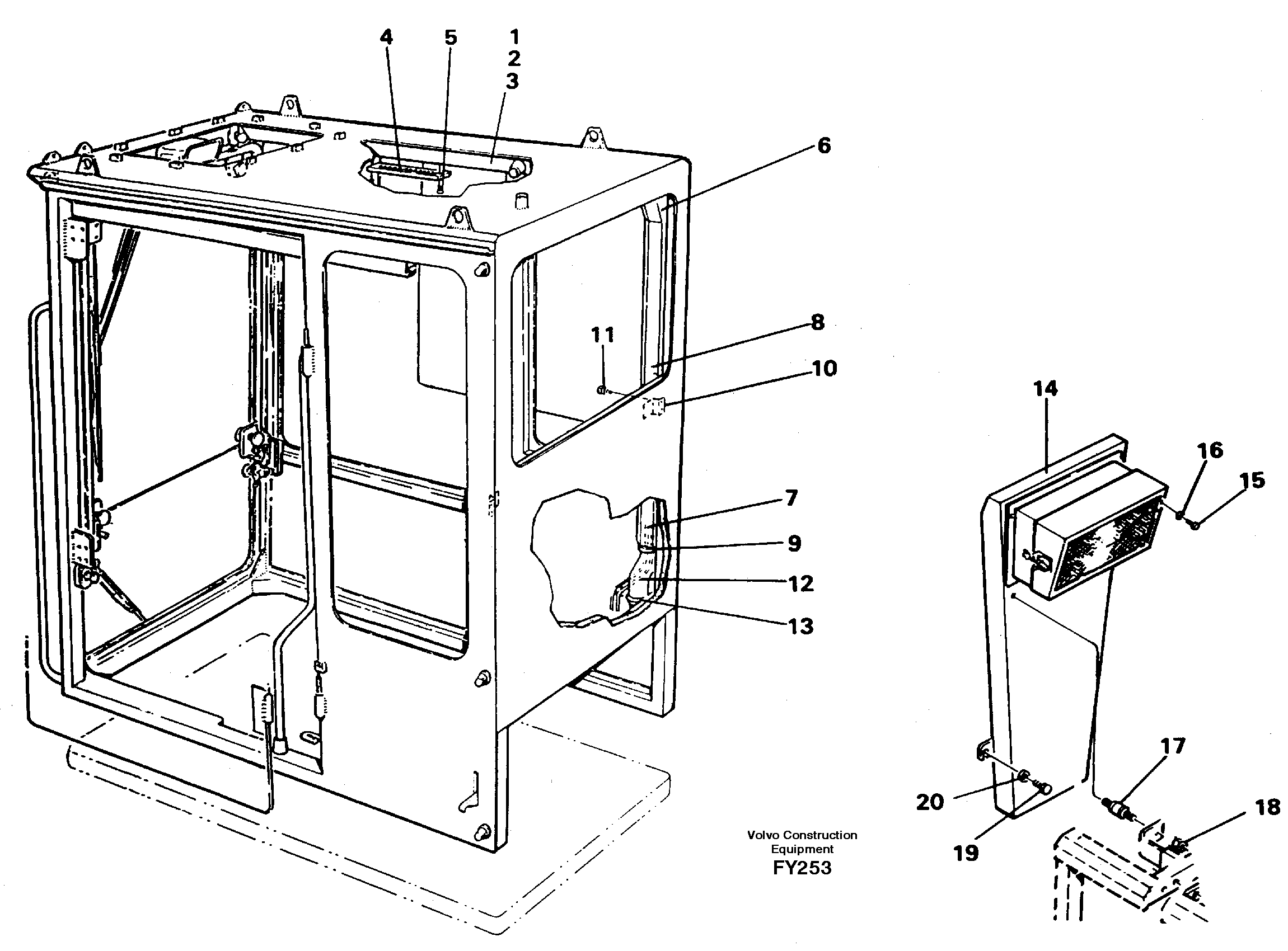 Air duct, cab — volvo parts diagram