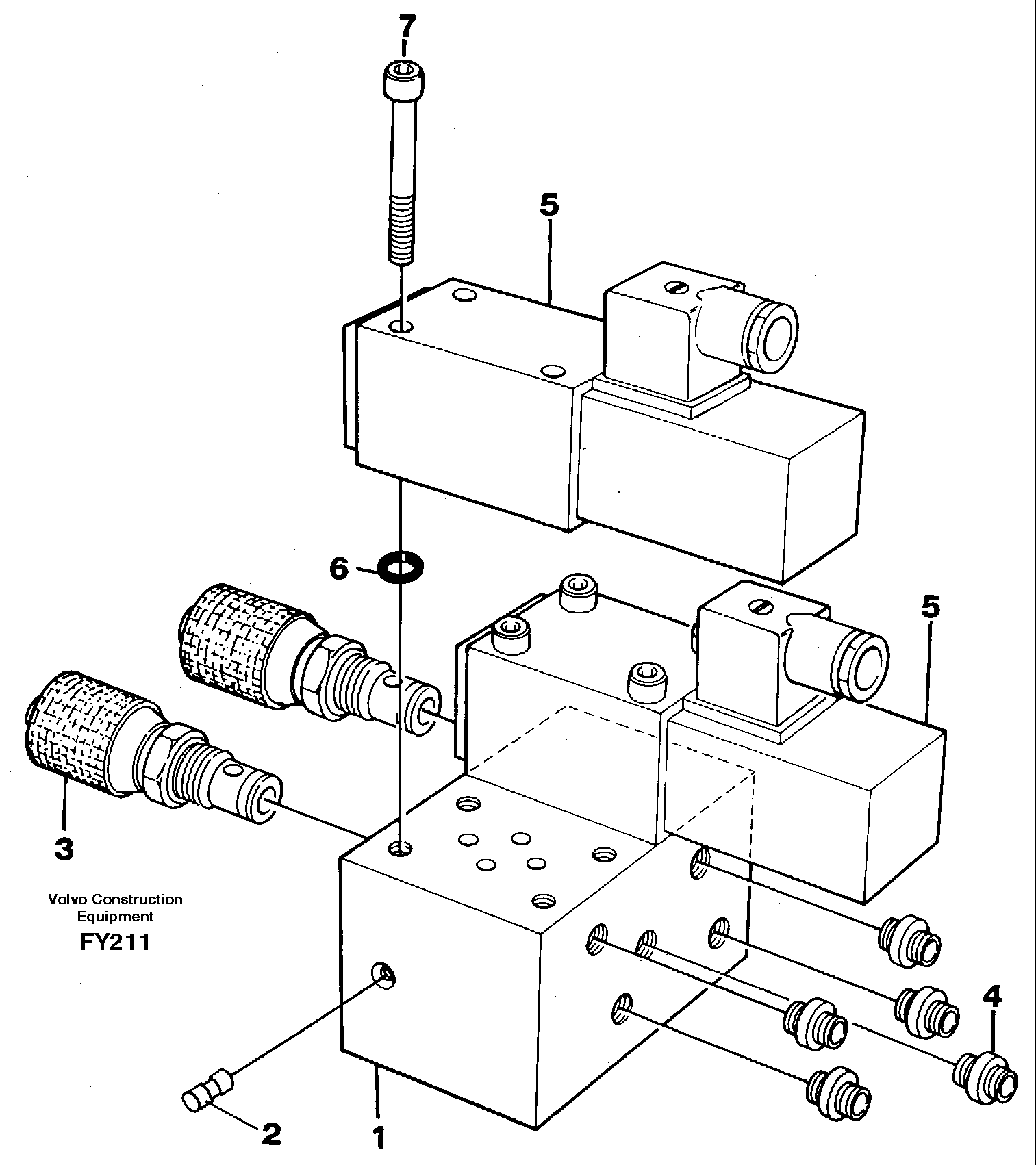 Control block, end pos. dampening — volvo parts diagram