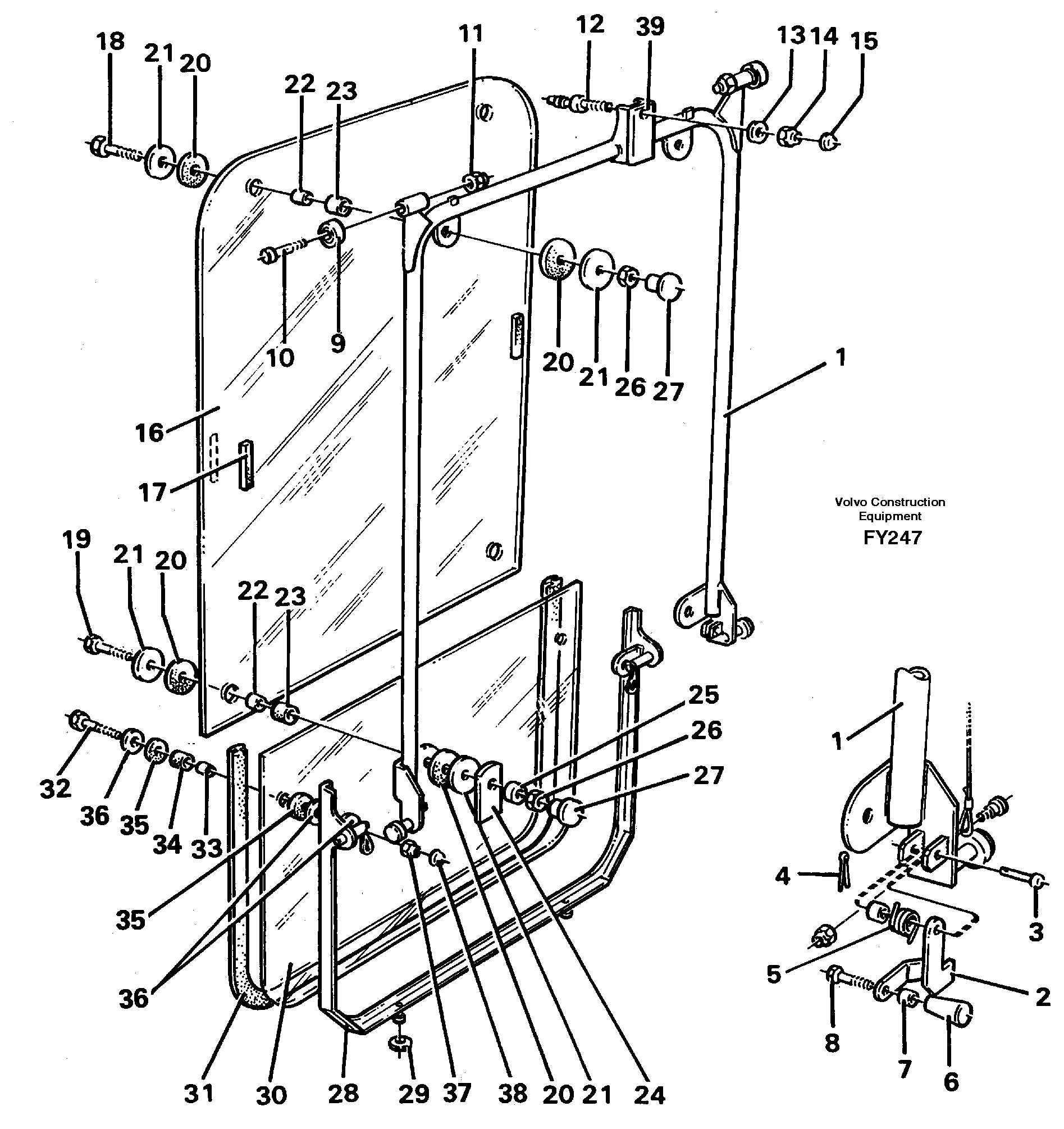 Front window — volvo parts diagram