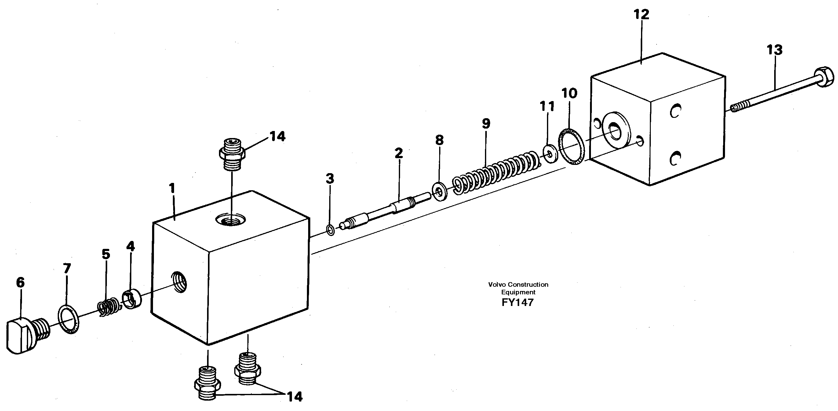 Pressure reducing valve, oscillating system — volvo parts diagram
