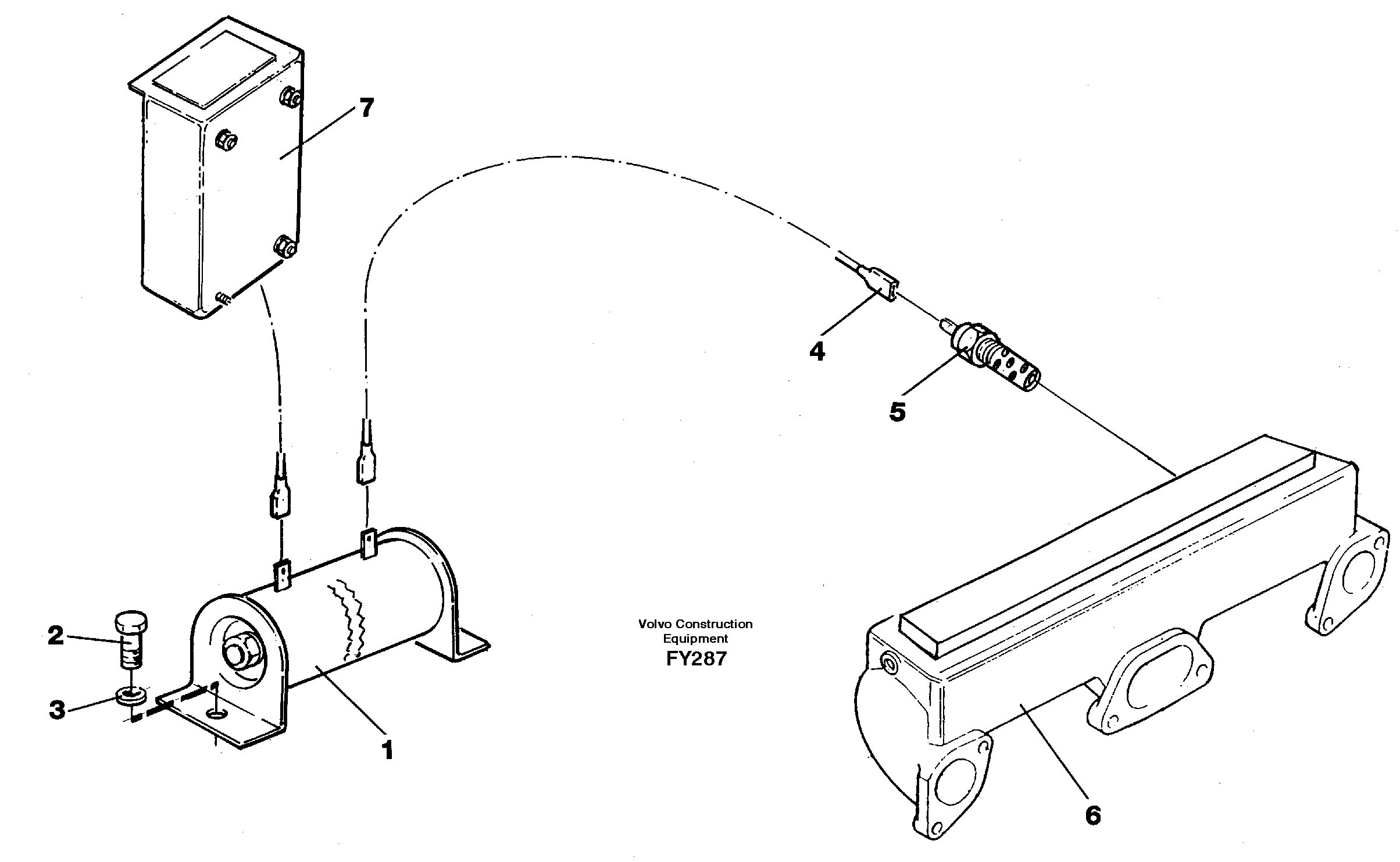 Starter resistor for heater, assembly — volvo parts diagram