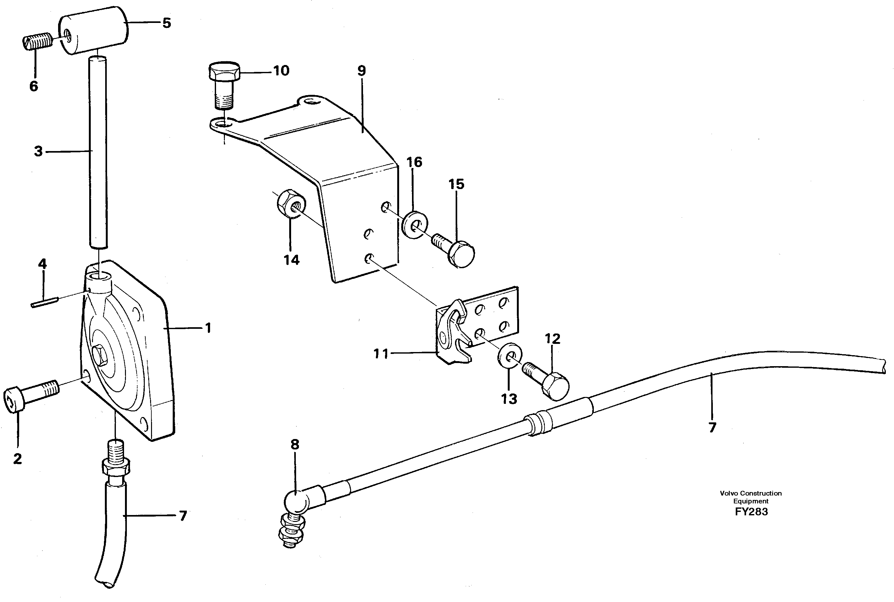Throttle control — volvo parts diagram