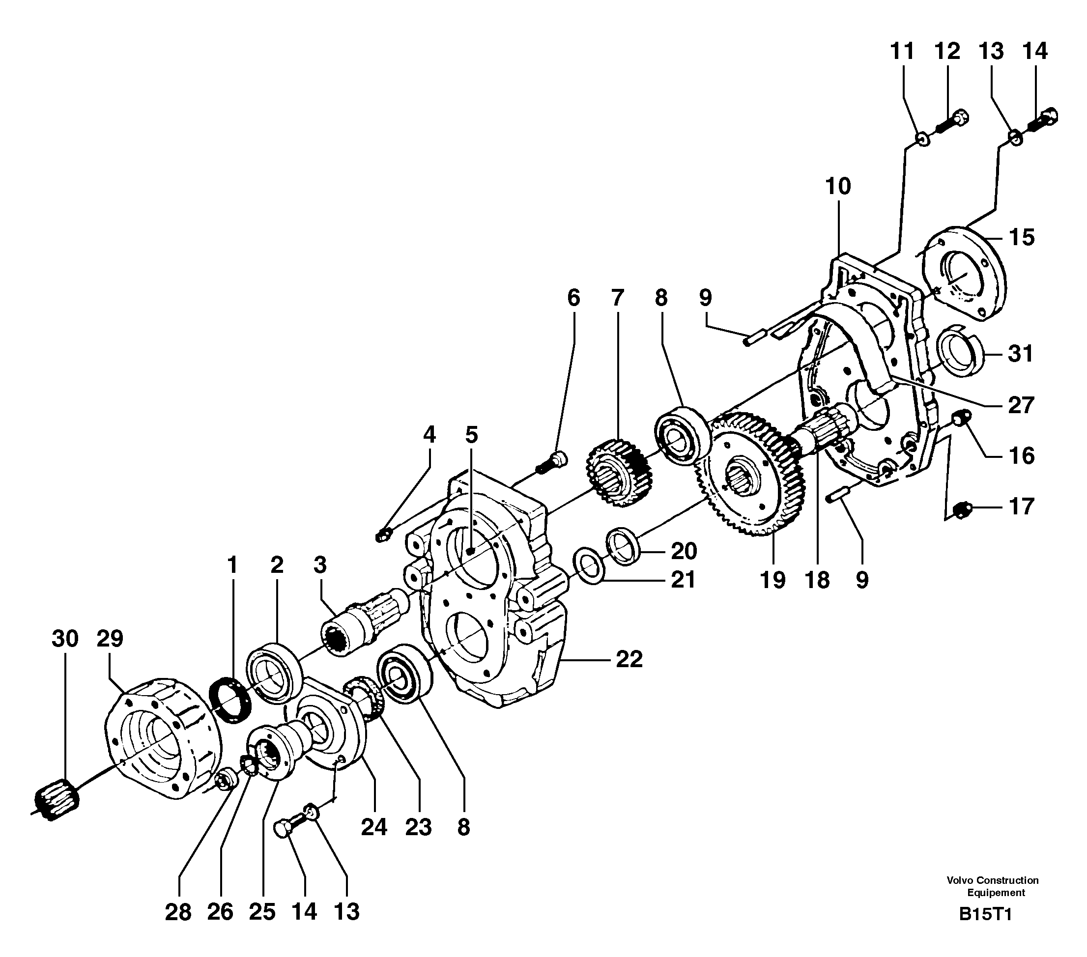 Rear axle ( 1660 ) : transfer case — volvo parts diagram