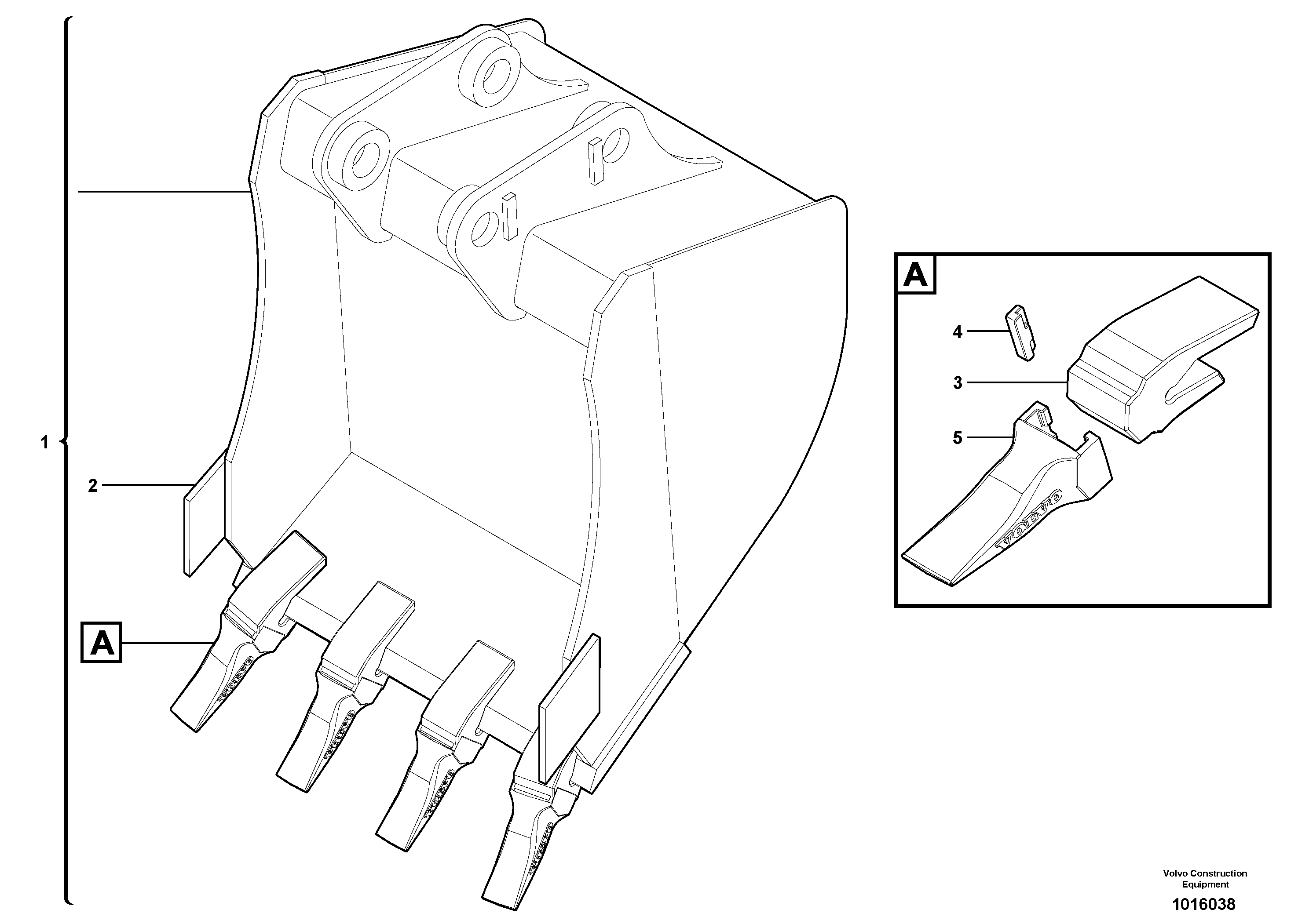 Bucket — volvo parts diagram