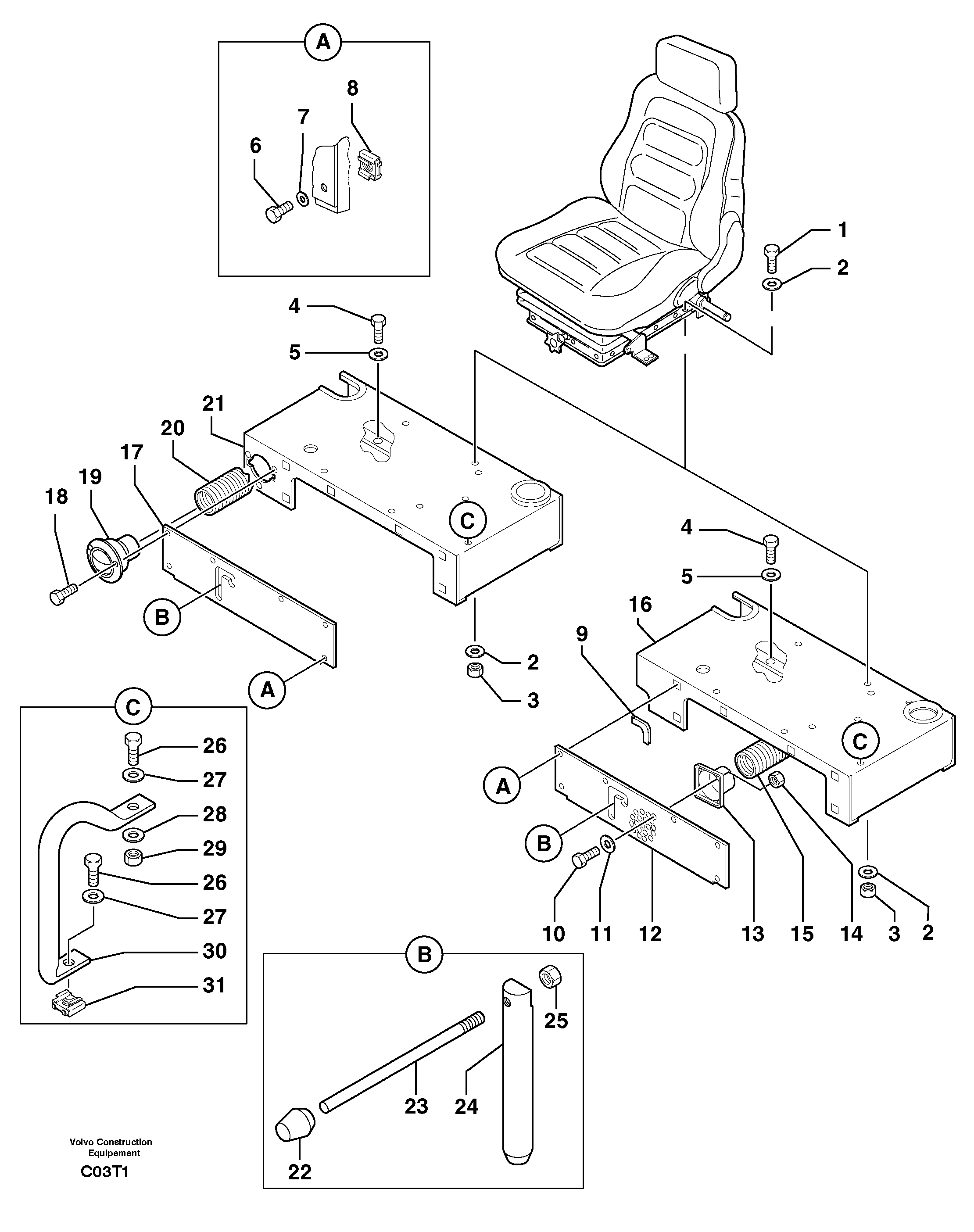 Operator's station : plating — volvo parts diagram