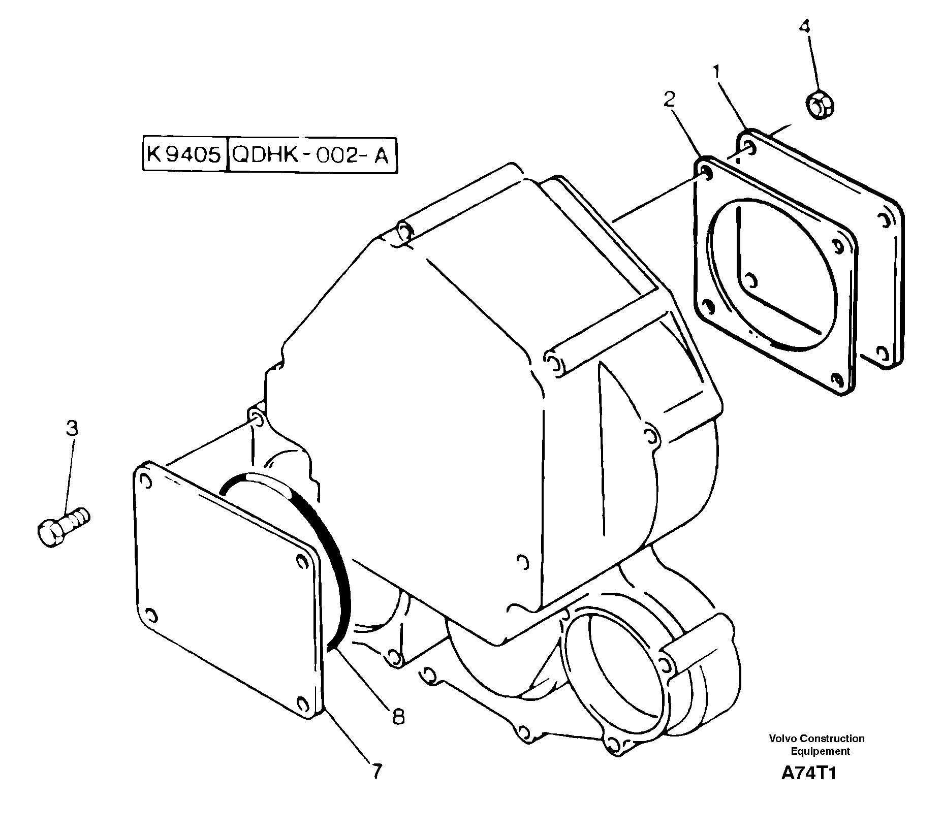 Ancillary attachment gear drive — volvo parts diagram