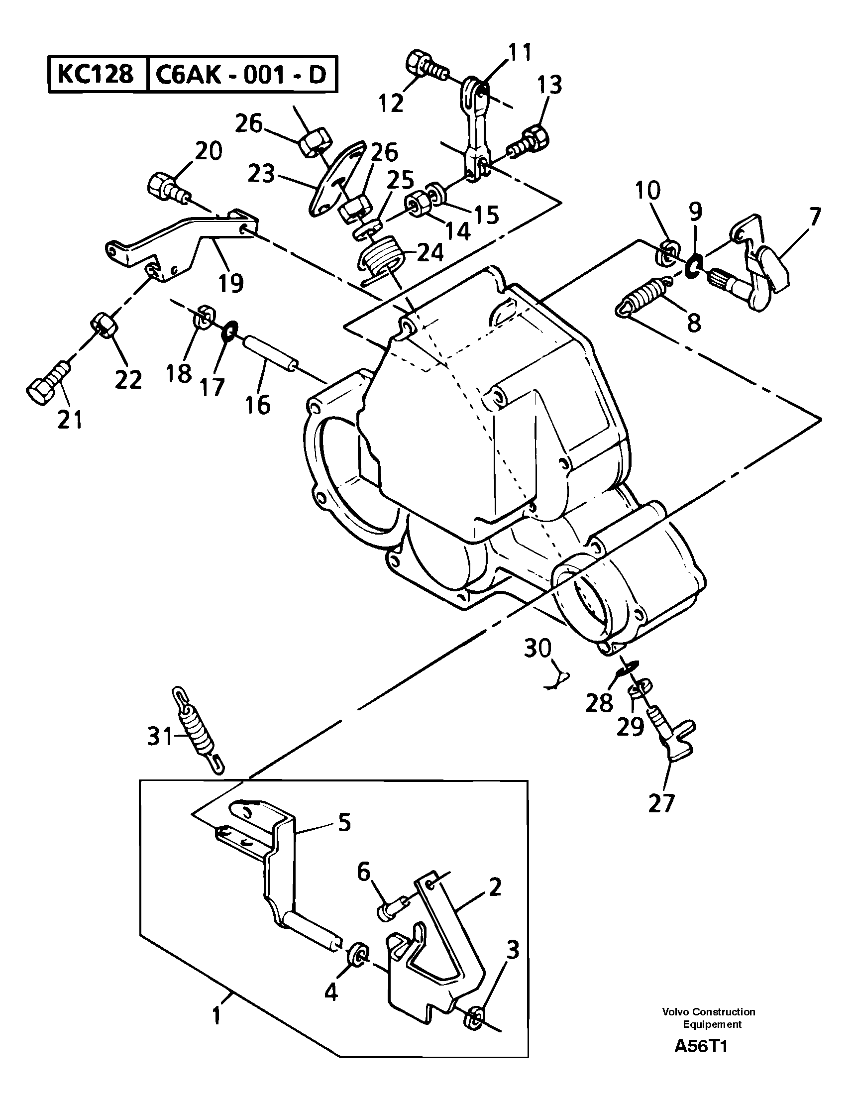 Engine injection pump control — volvo parts diagram