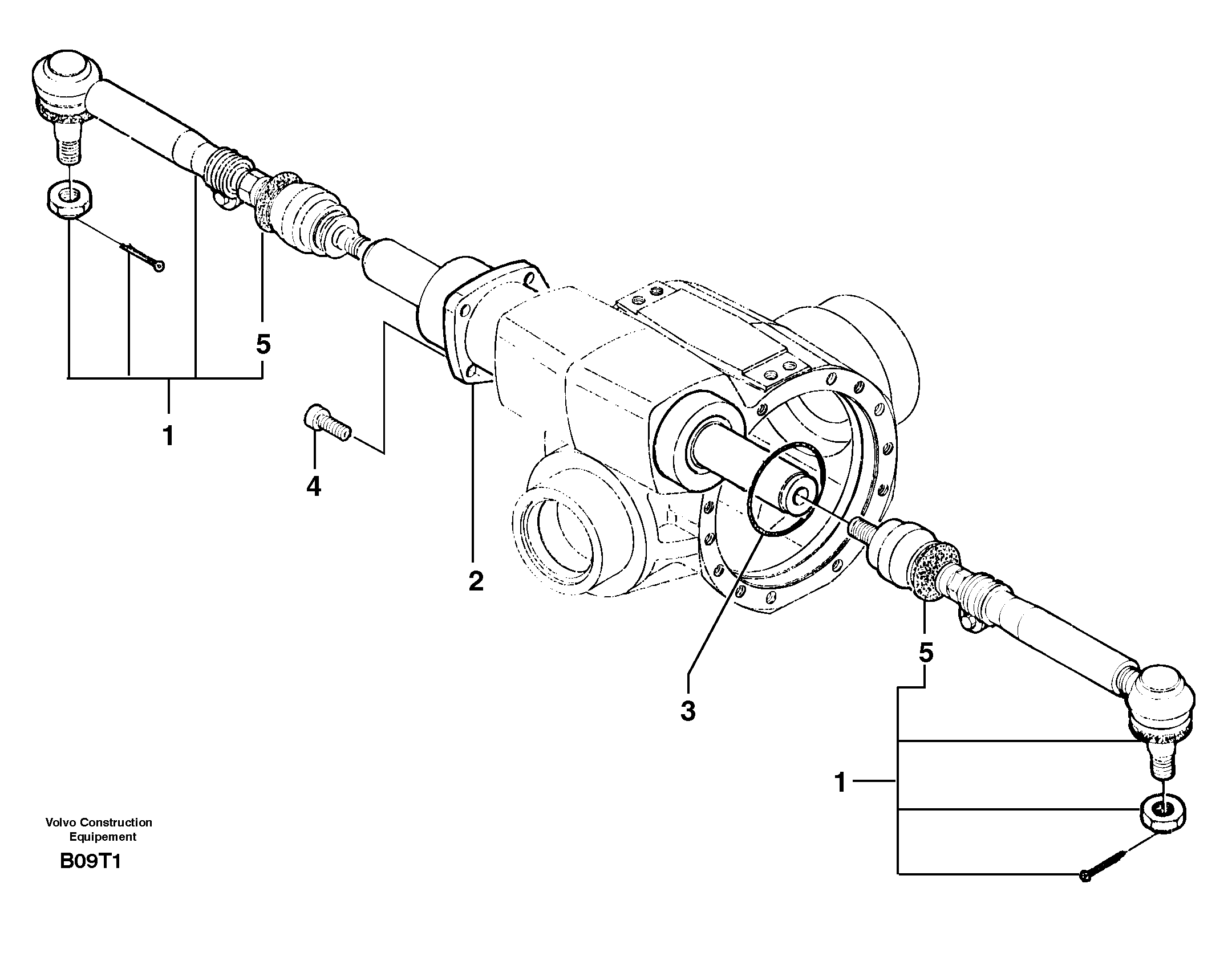 Front axle ( 1660 ) : steering linkage — volvo parts diagram