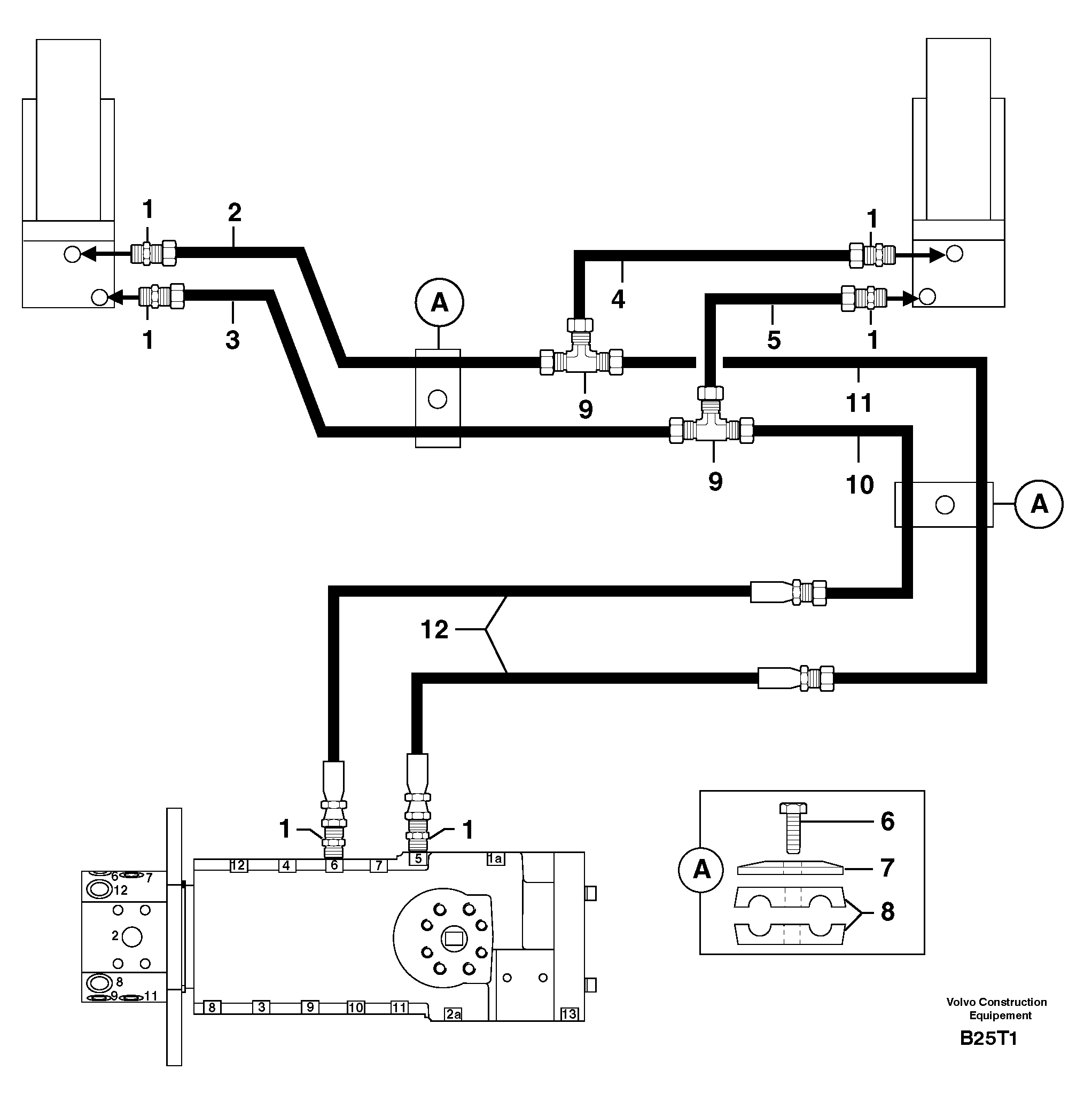 Hydr. circuit. ( oscillation lock ) — volvo parts diagram