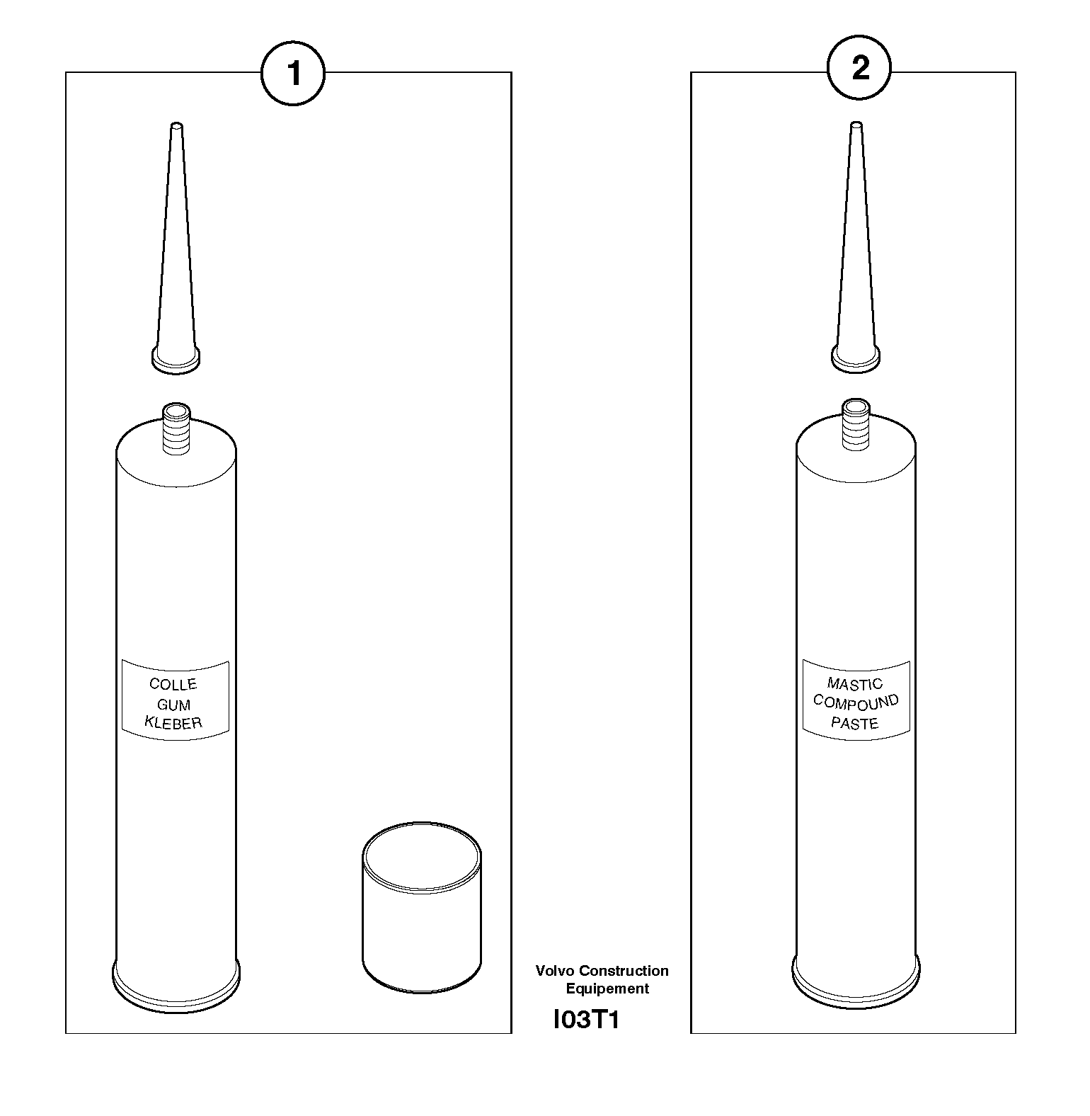 Glue Kit for cab — volvo parts diagram