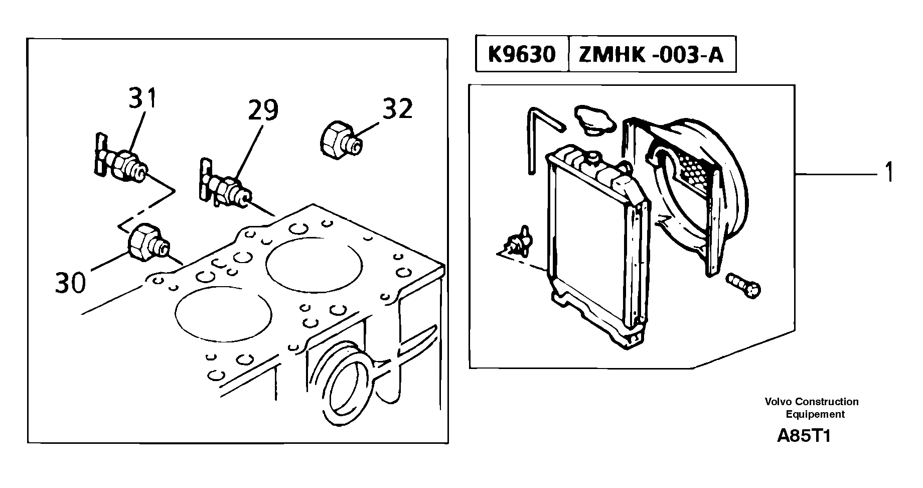 Radiator ( water ) — volvo parts diagram