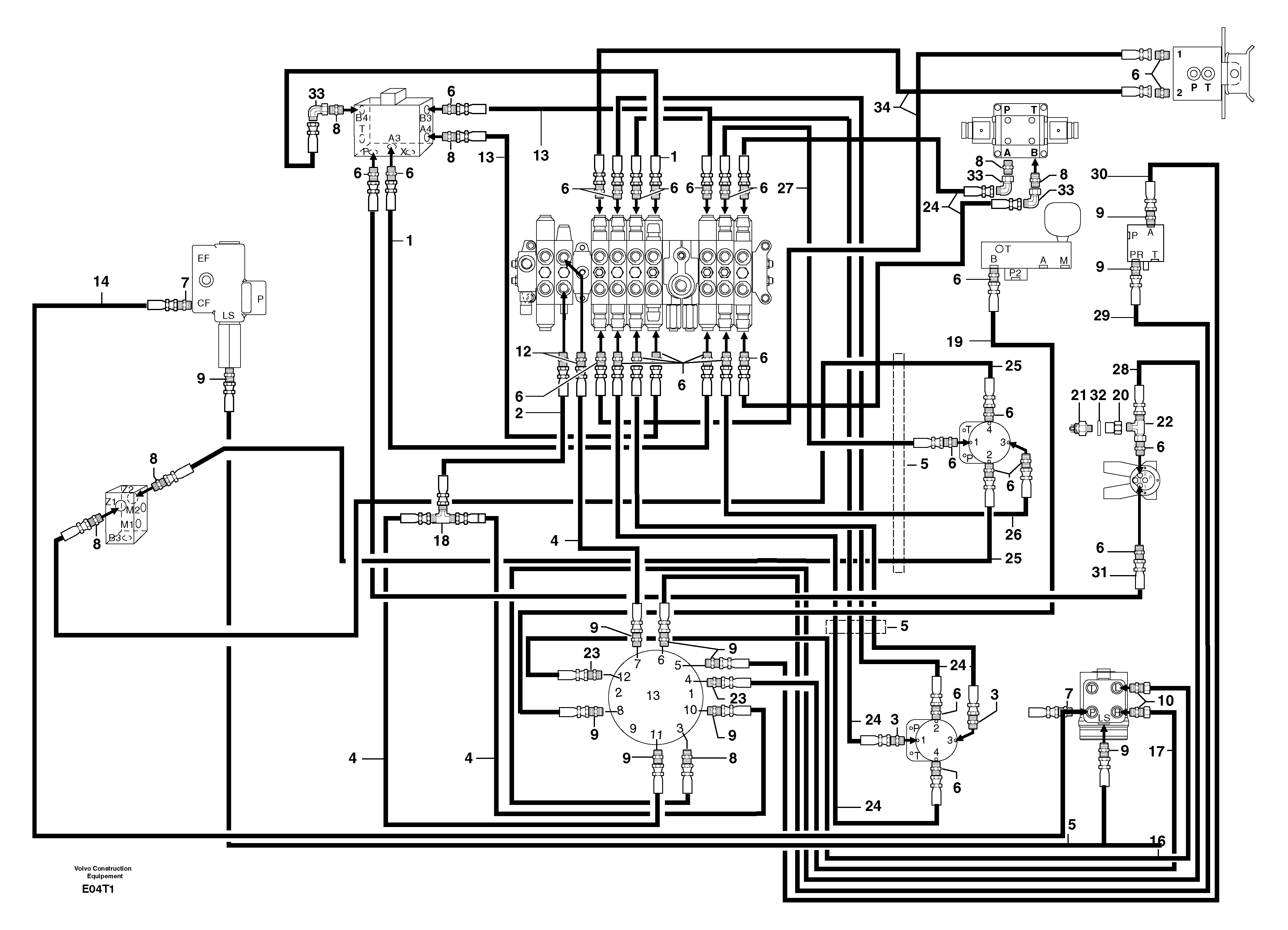 Hydr. circuit. ( platform ) ( continued ) — volvo parts diagram