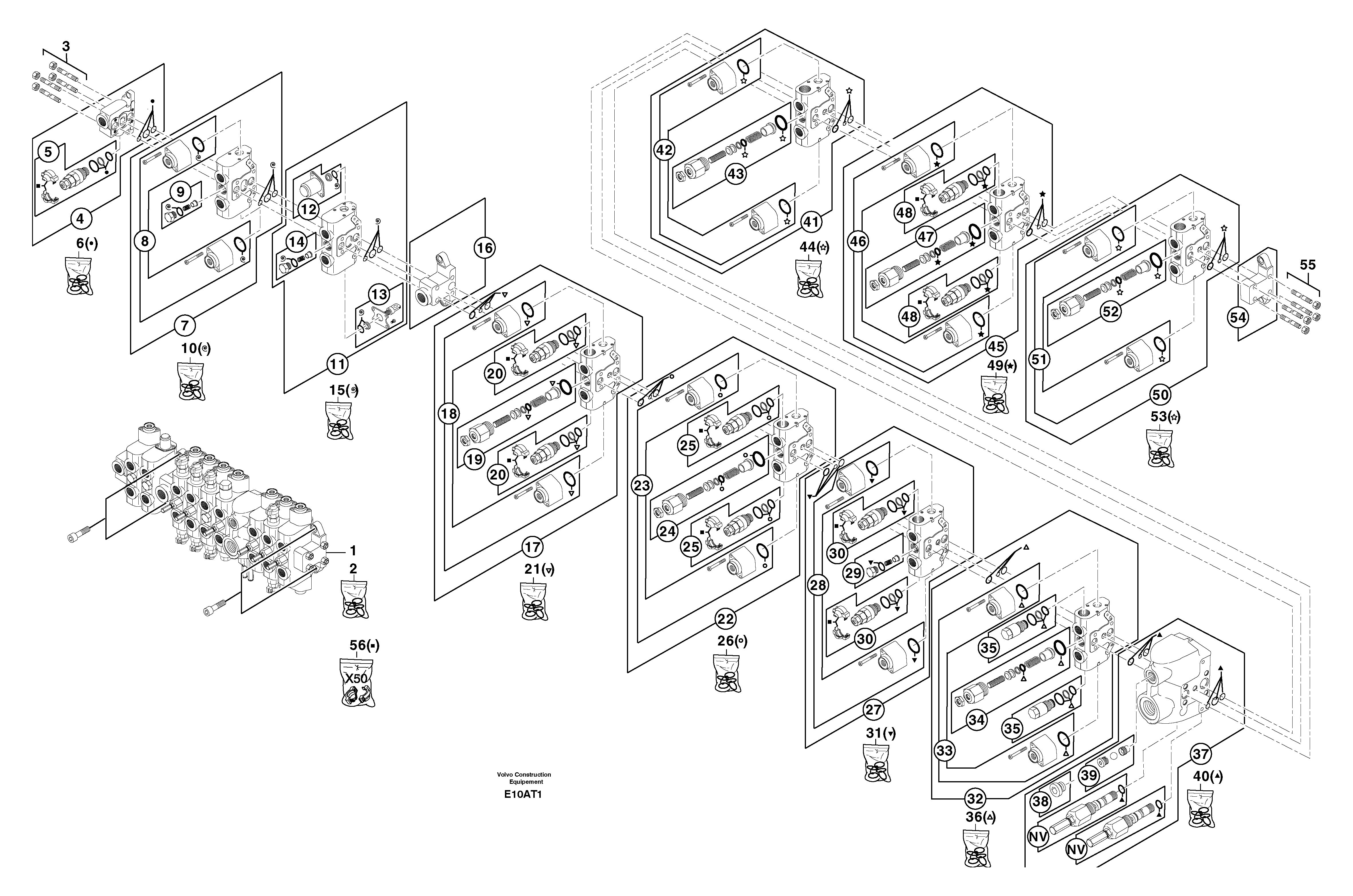 Control valve : 9 spools — volvo parts diagram