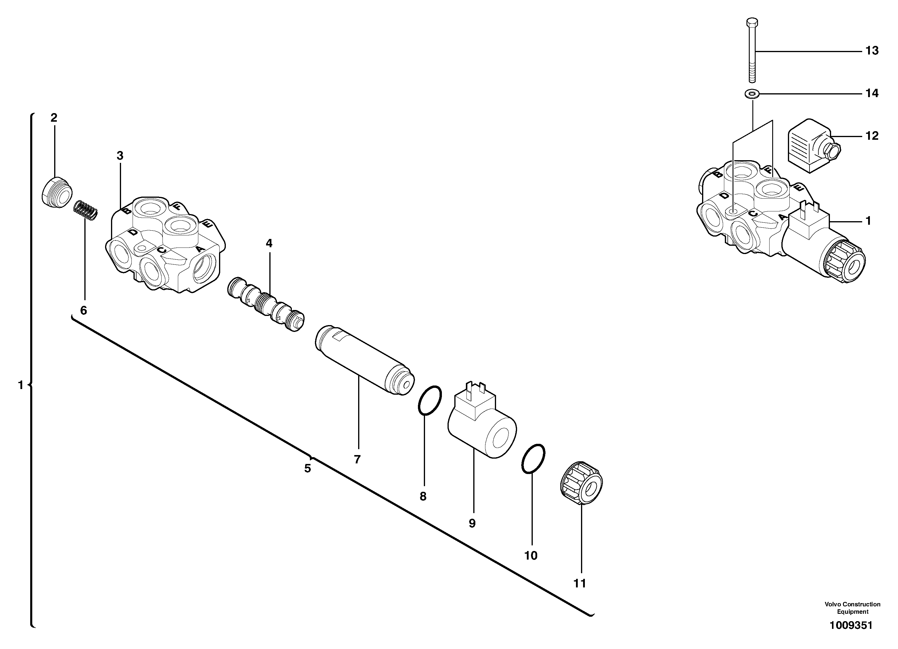 Slewing-offset selector switch — volvo parts diagram