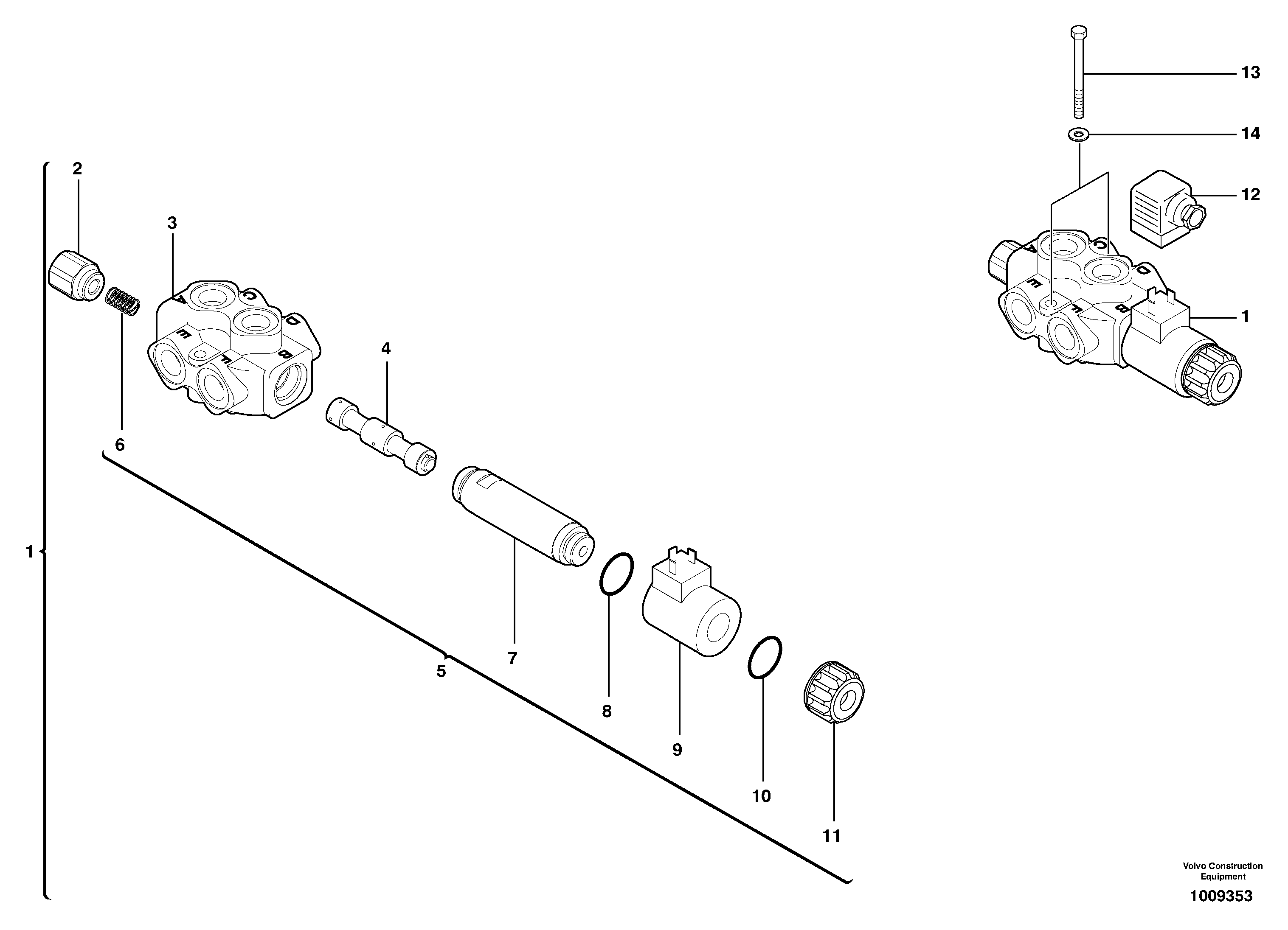 Slewing-offset selector switch ( for valve ) — volvo parts diagram