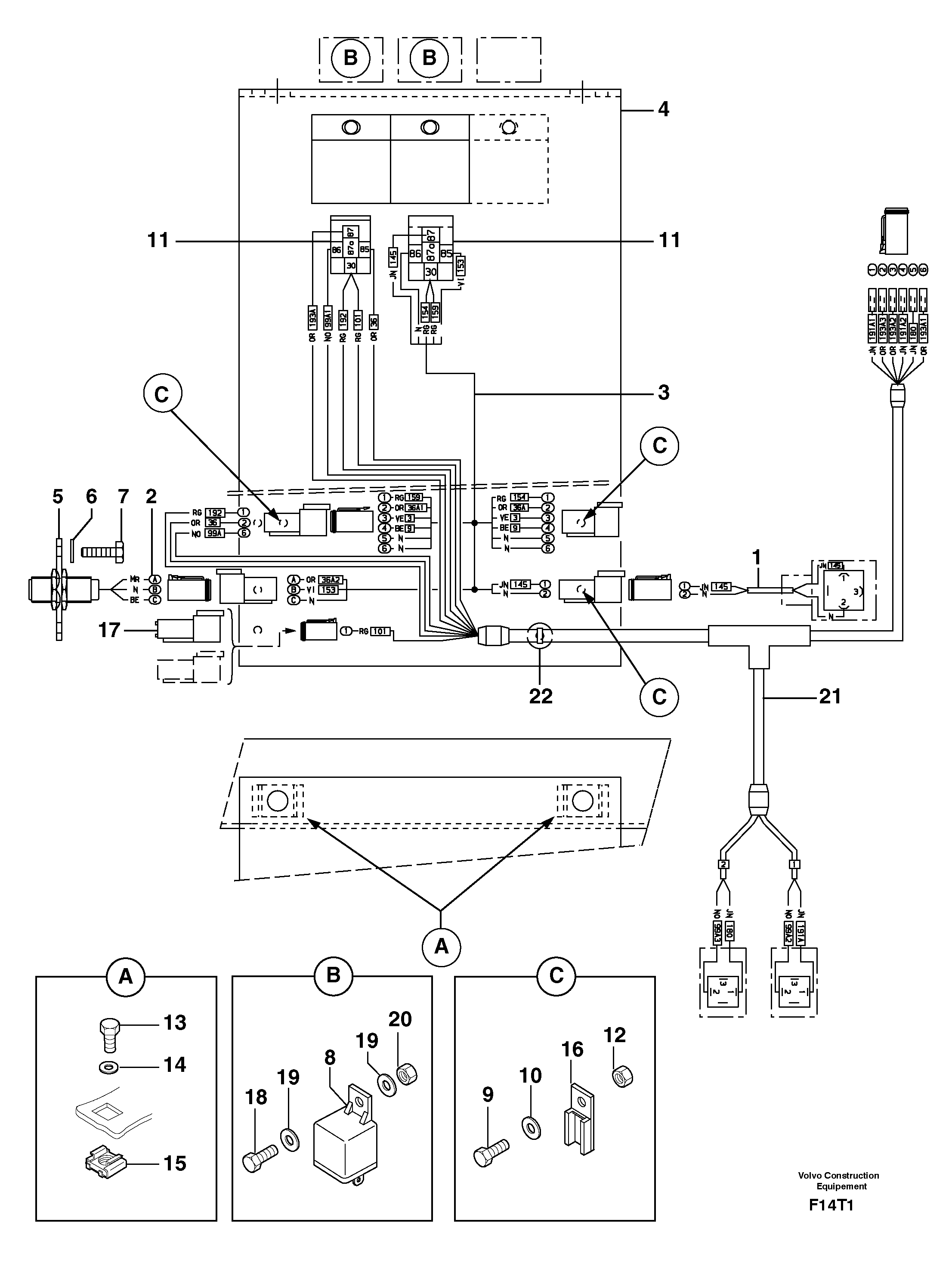 Electrical system / steering reversing — volvo parts diagram