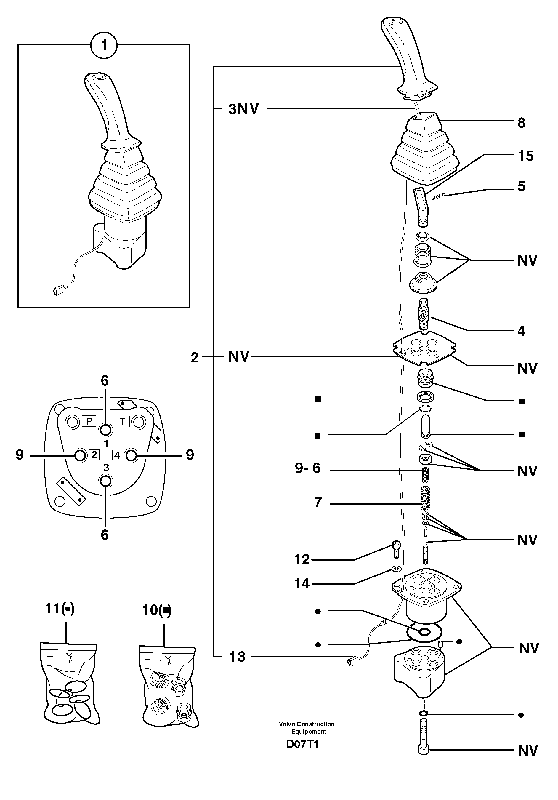 Control lever : dipper arm / slewing  ( left ) — volvo parts diagram