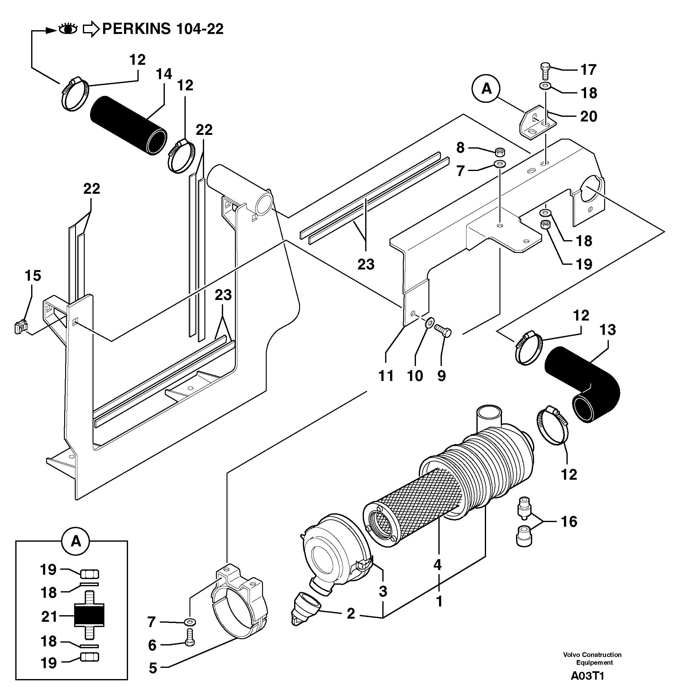 Air filter — volvo parts diagram