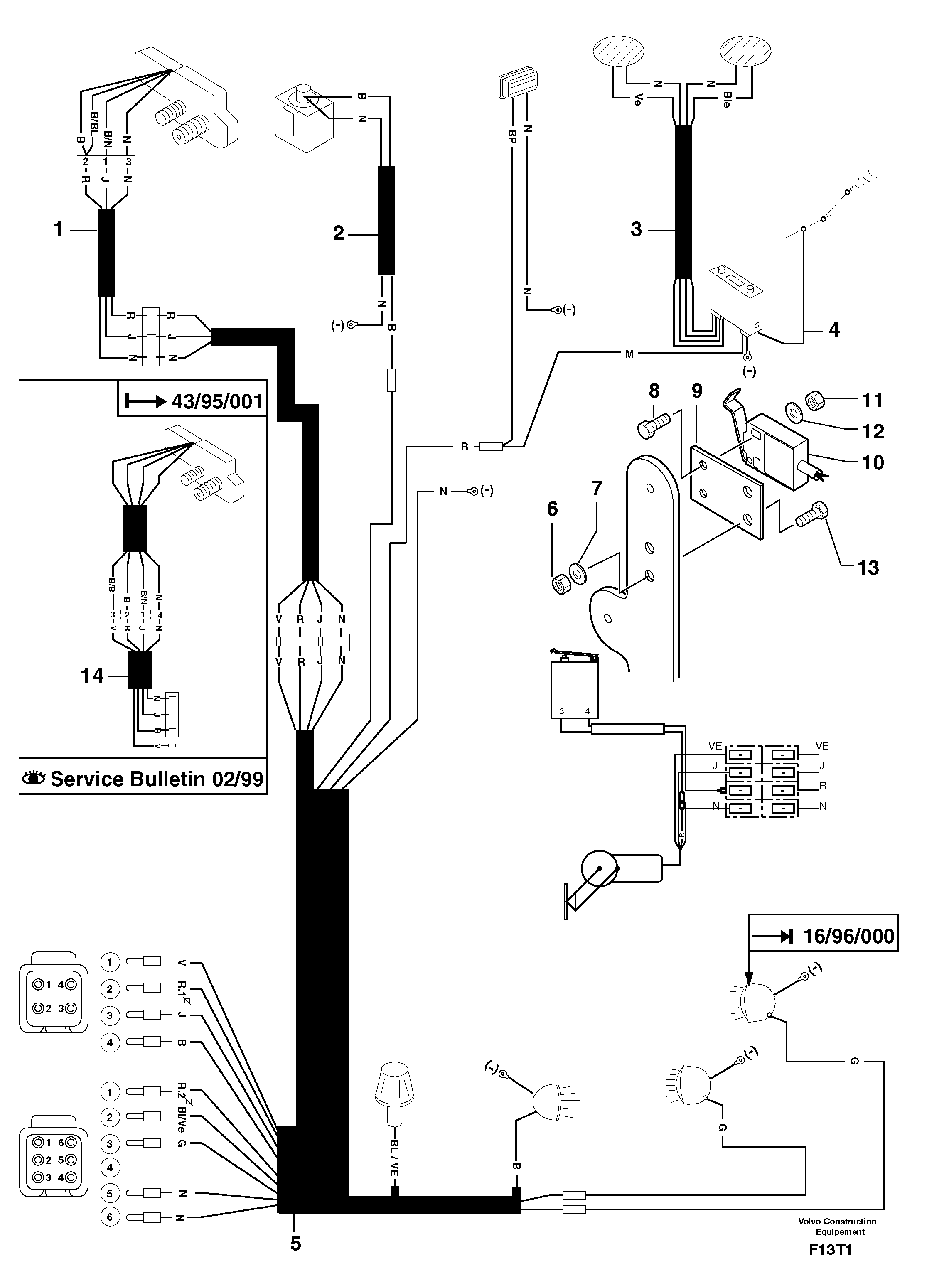 Electrical system / cab — volvo parts diagram
