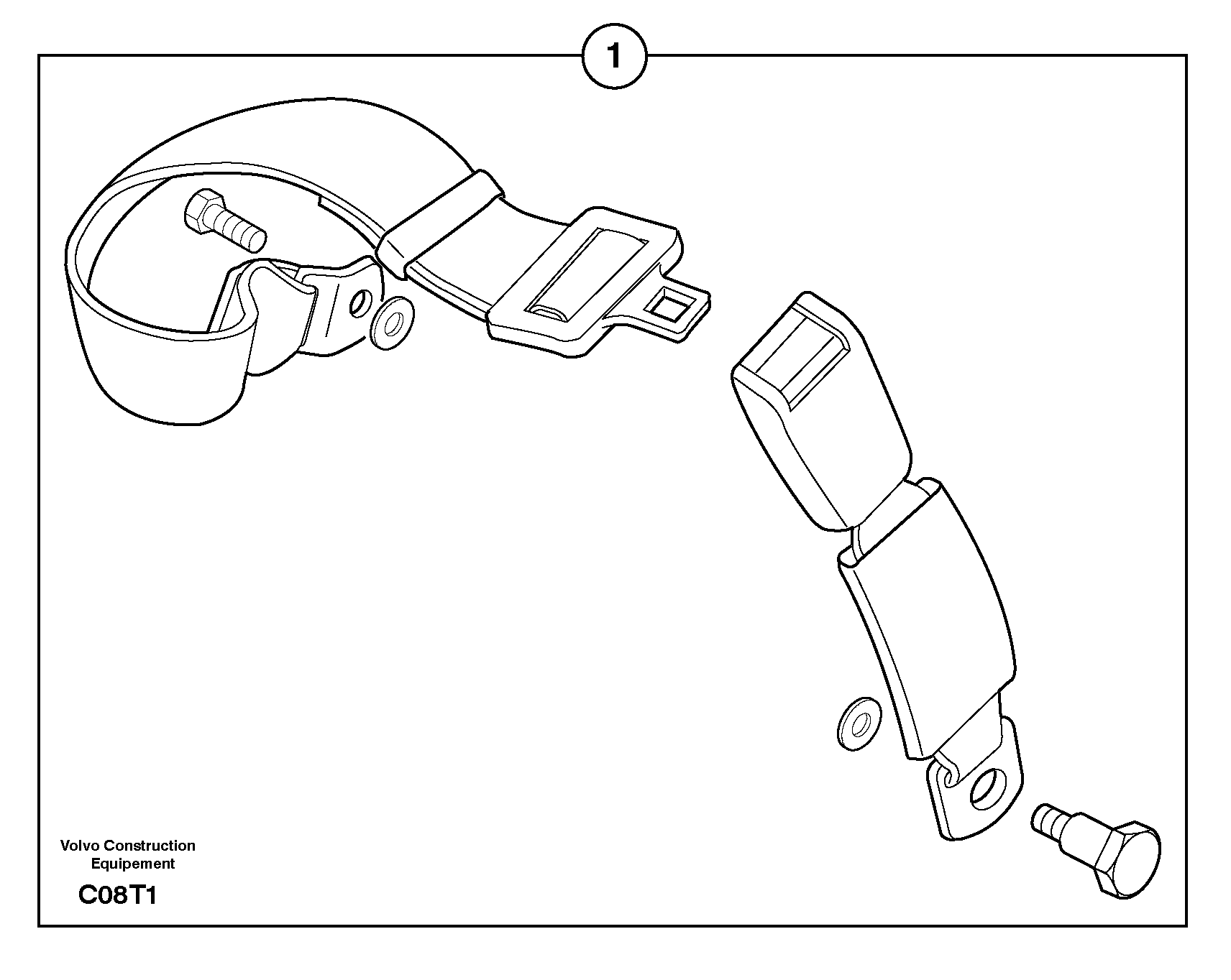 Safety belt — volvo parts diagram