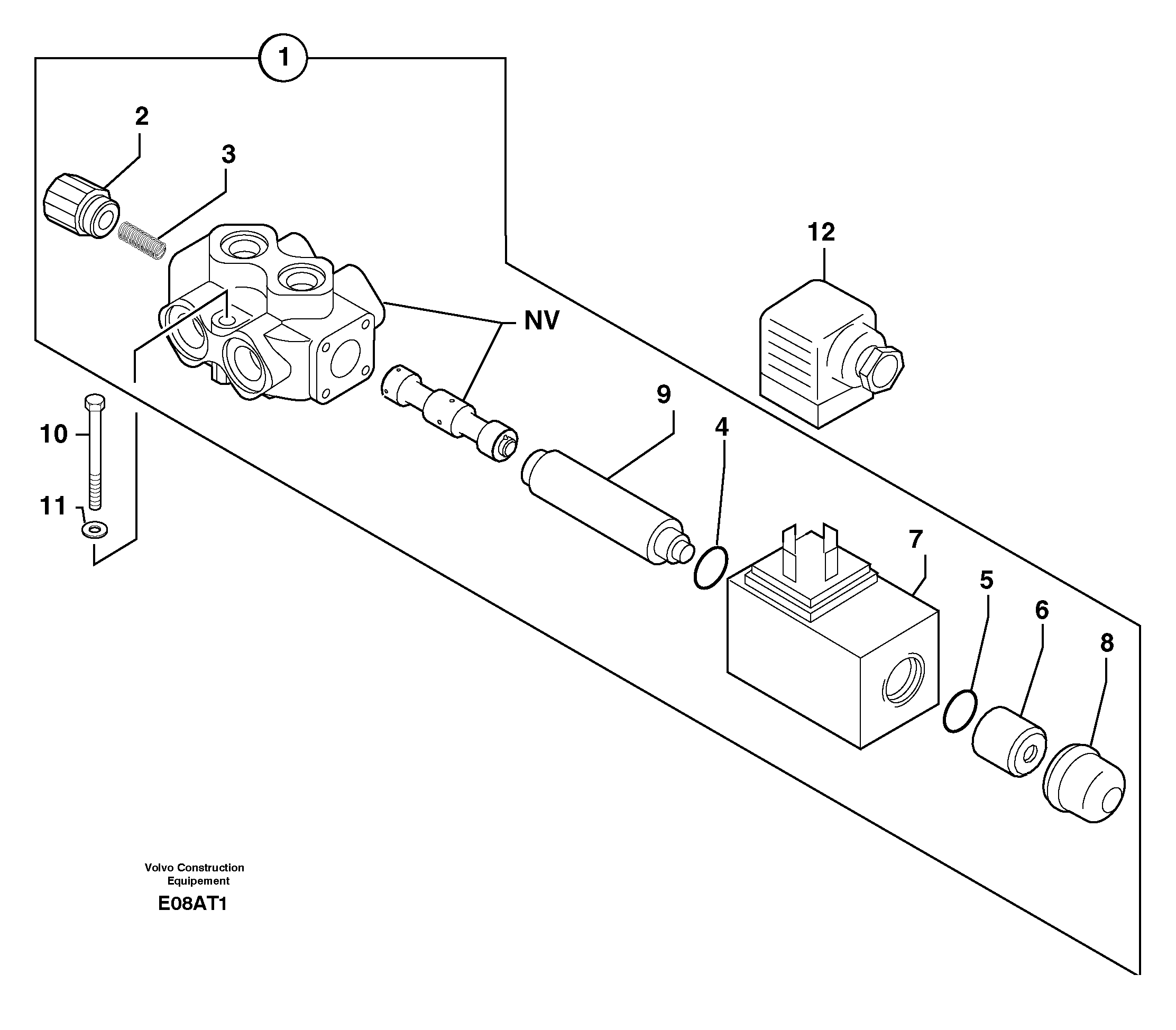 Slewing-offset selector switch ( for valve ) — volvo parts diagram
