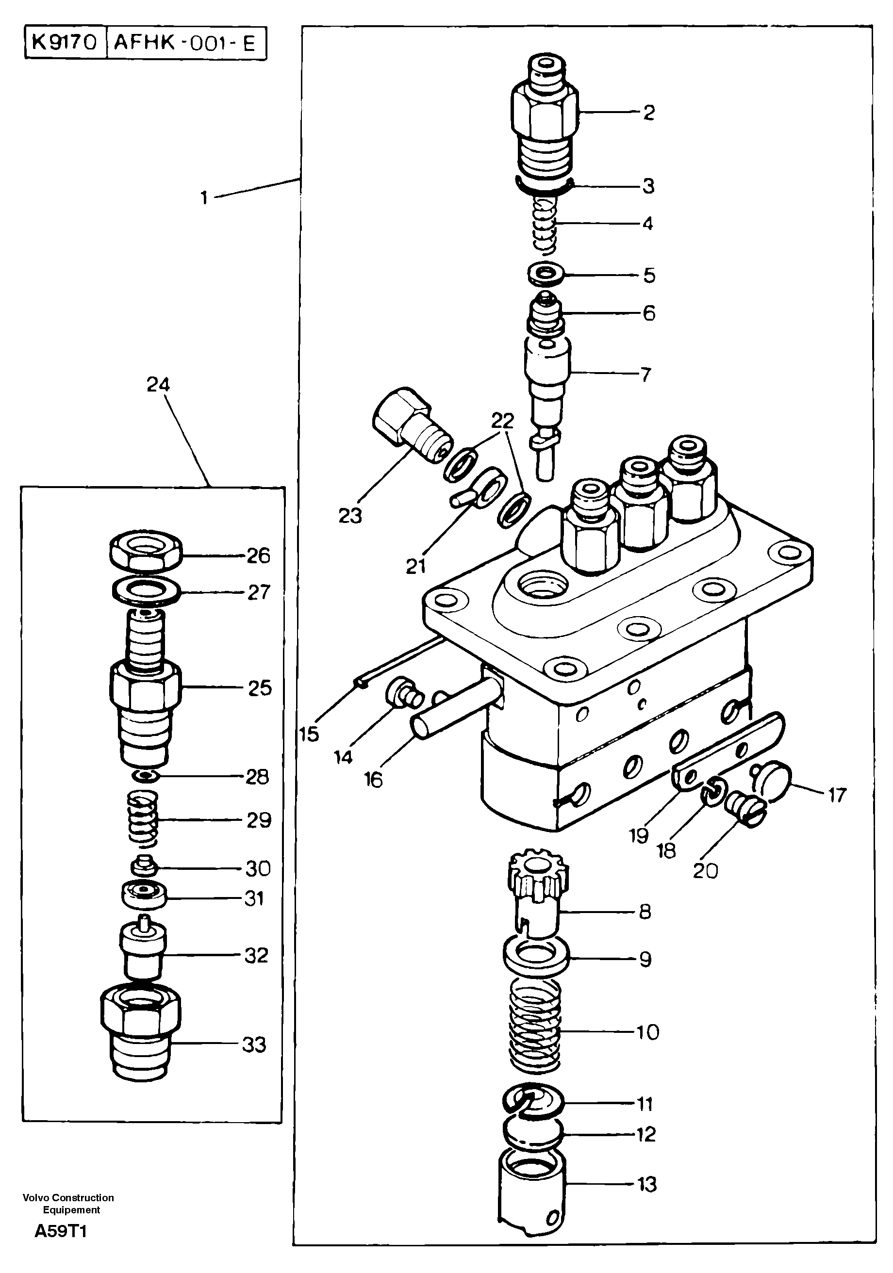 Injection pump / injector — volvo parts diagram