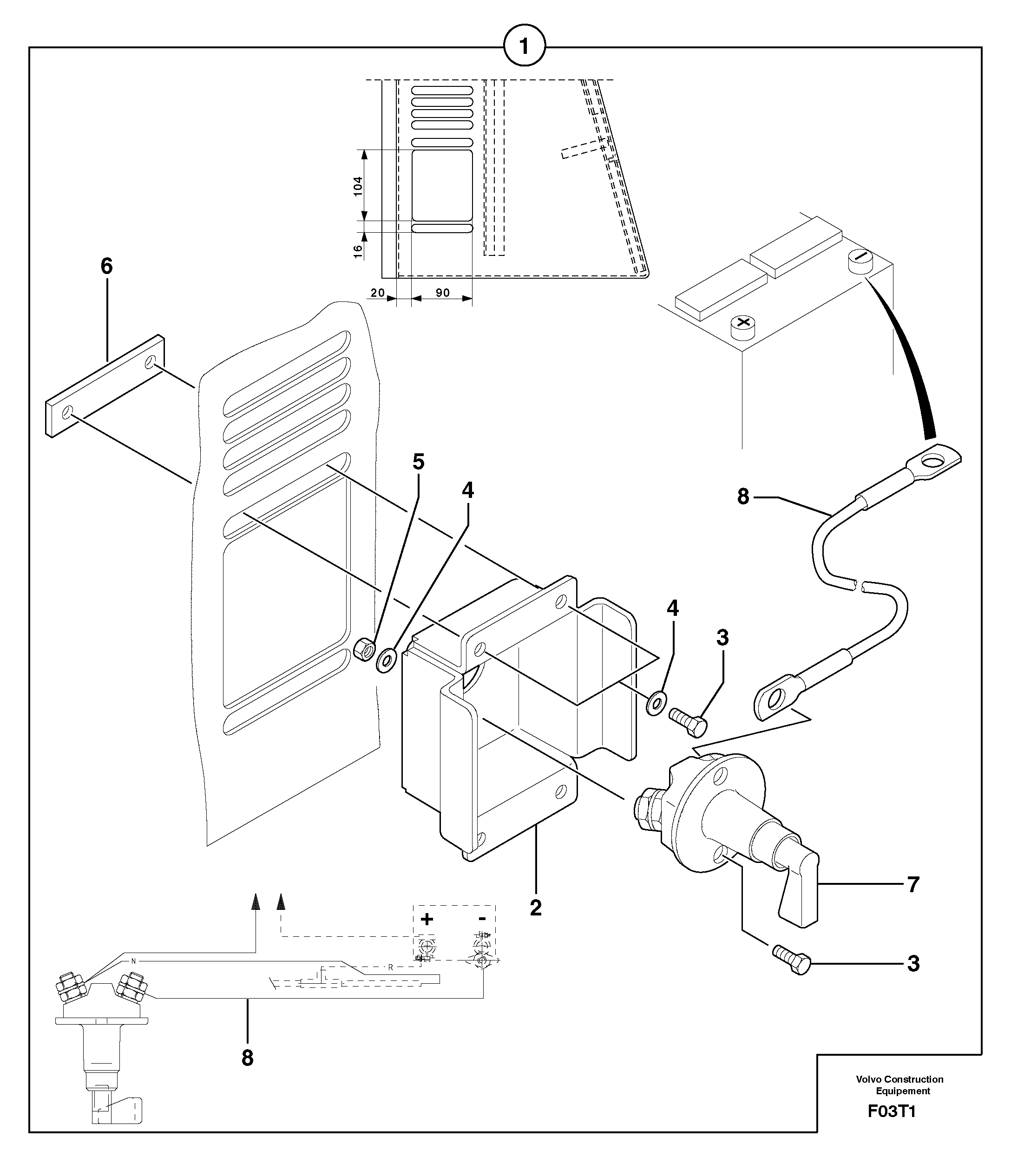Battery cut-out — volvo parts diagram