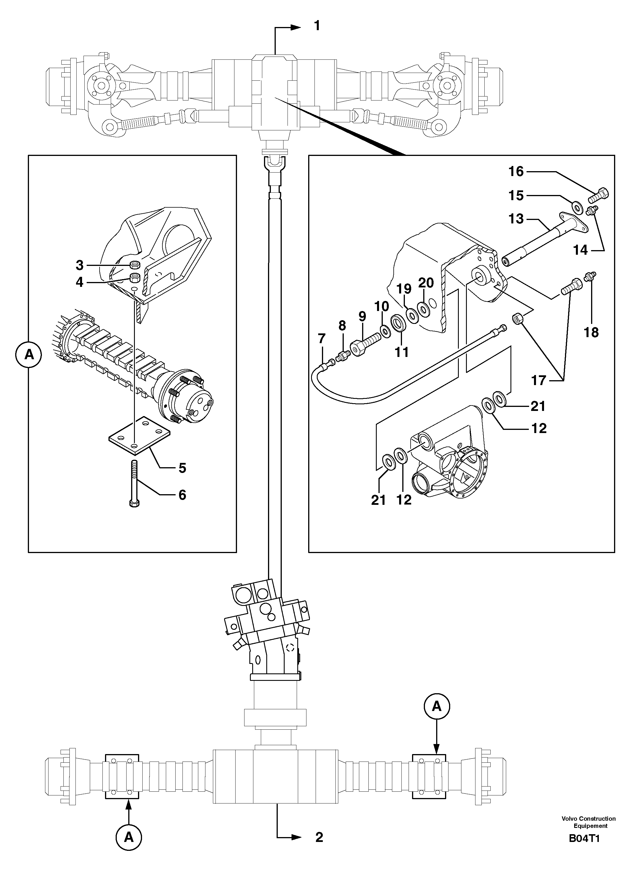 Axle cradles and mountings — volvo parts diagram