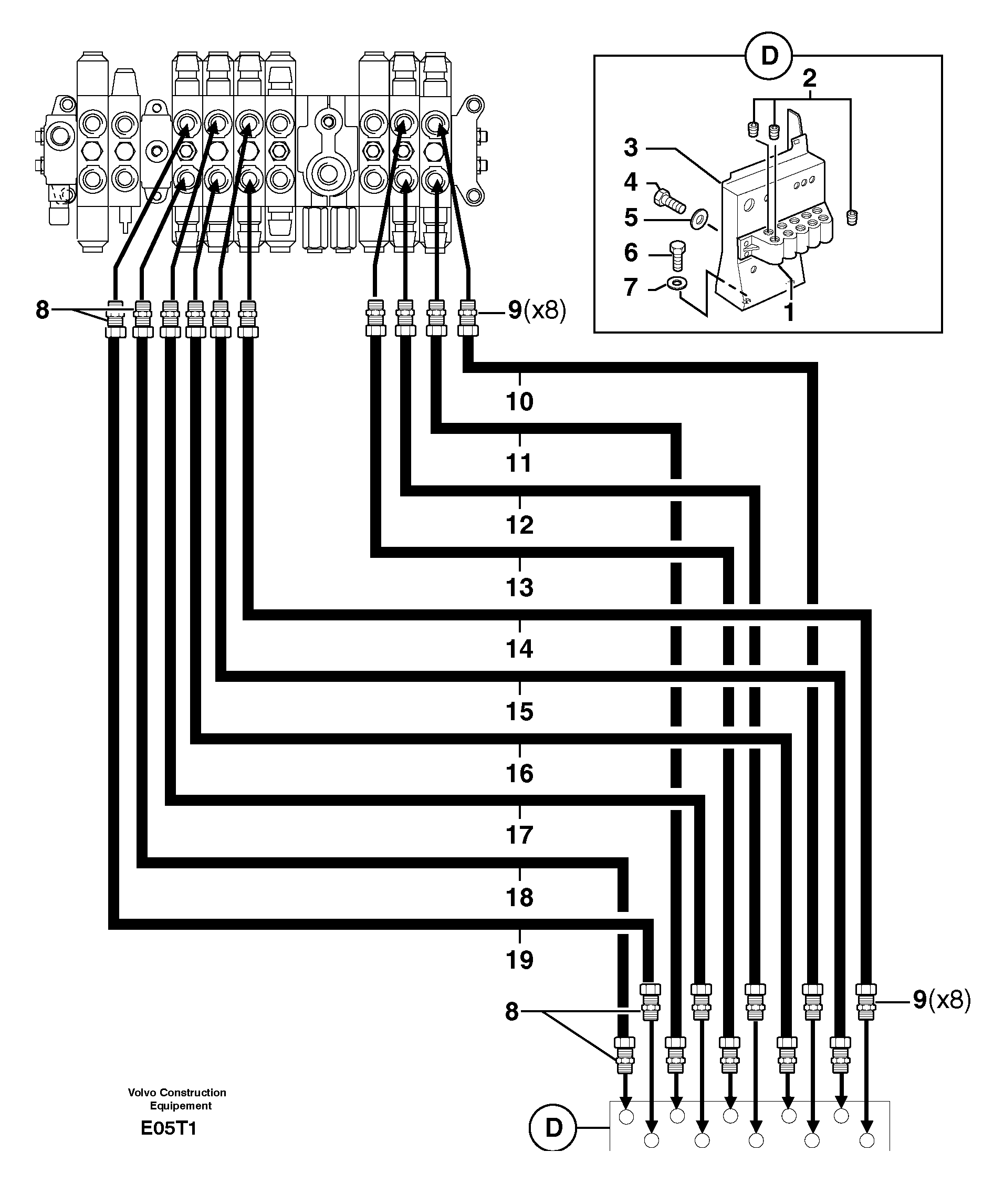 Hydr. circuit ( attachment ) — volvo parts diagram