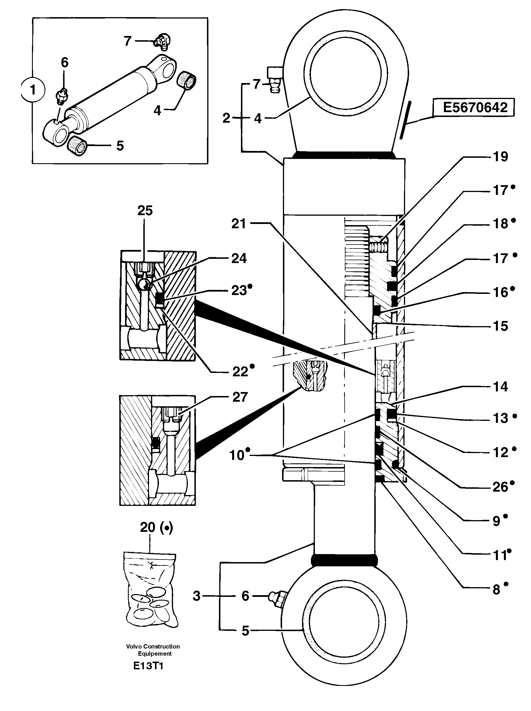 Boom cylinder — volvo parts diagram