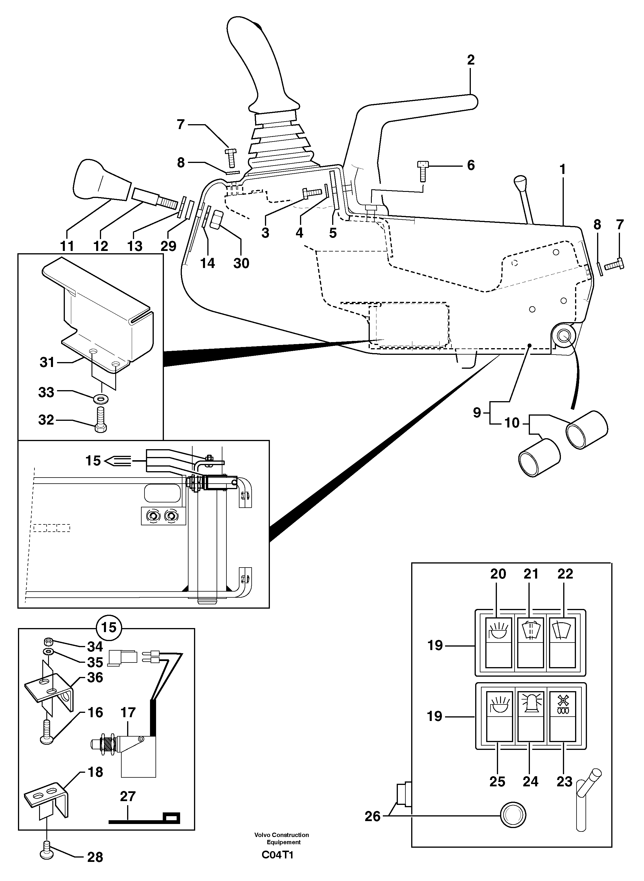 Operator's station : instrument panel ( left ) — volvo parts diagram