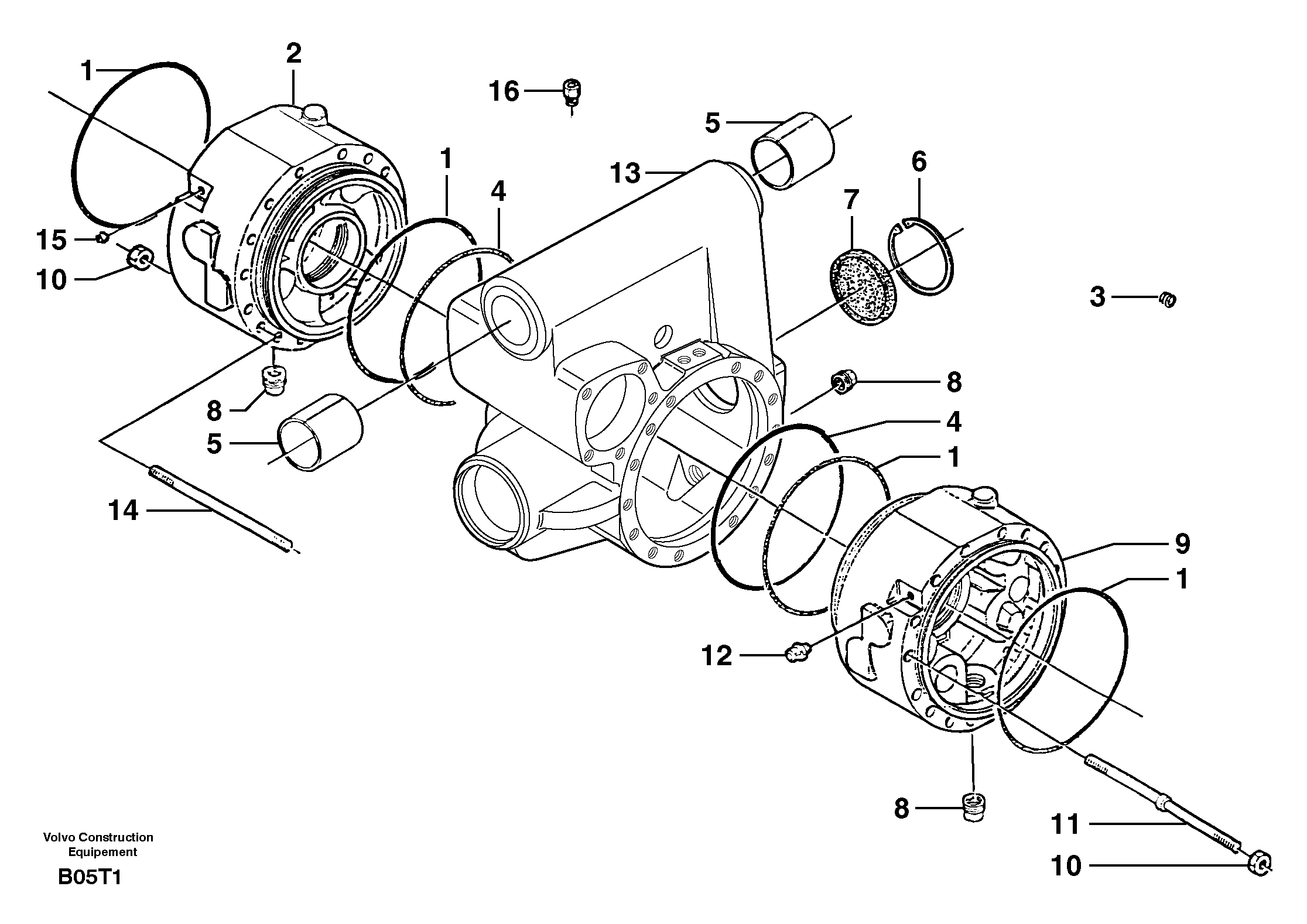 Front axle ( 1660 ) : sump — volvo parts diagram