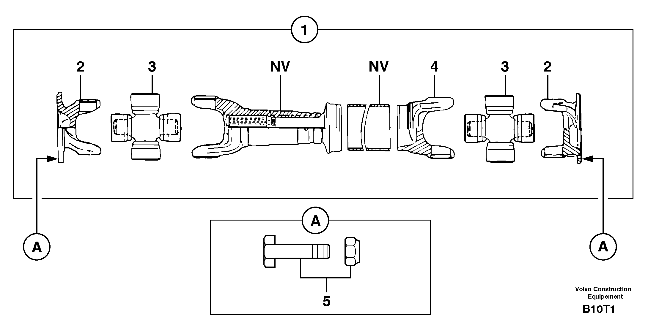 Propeller shaft — volvo parts diagram