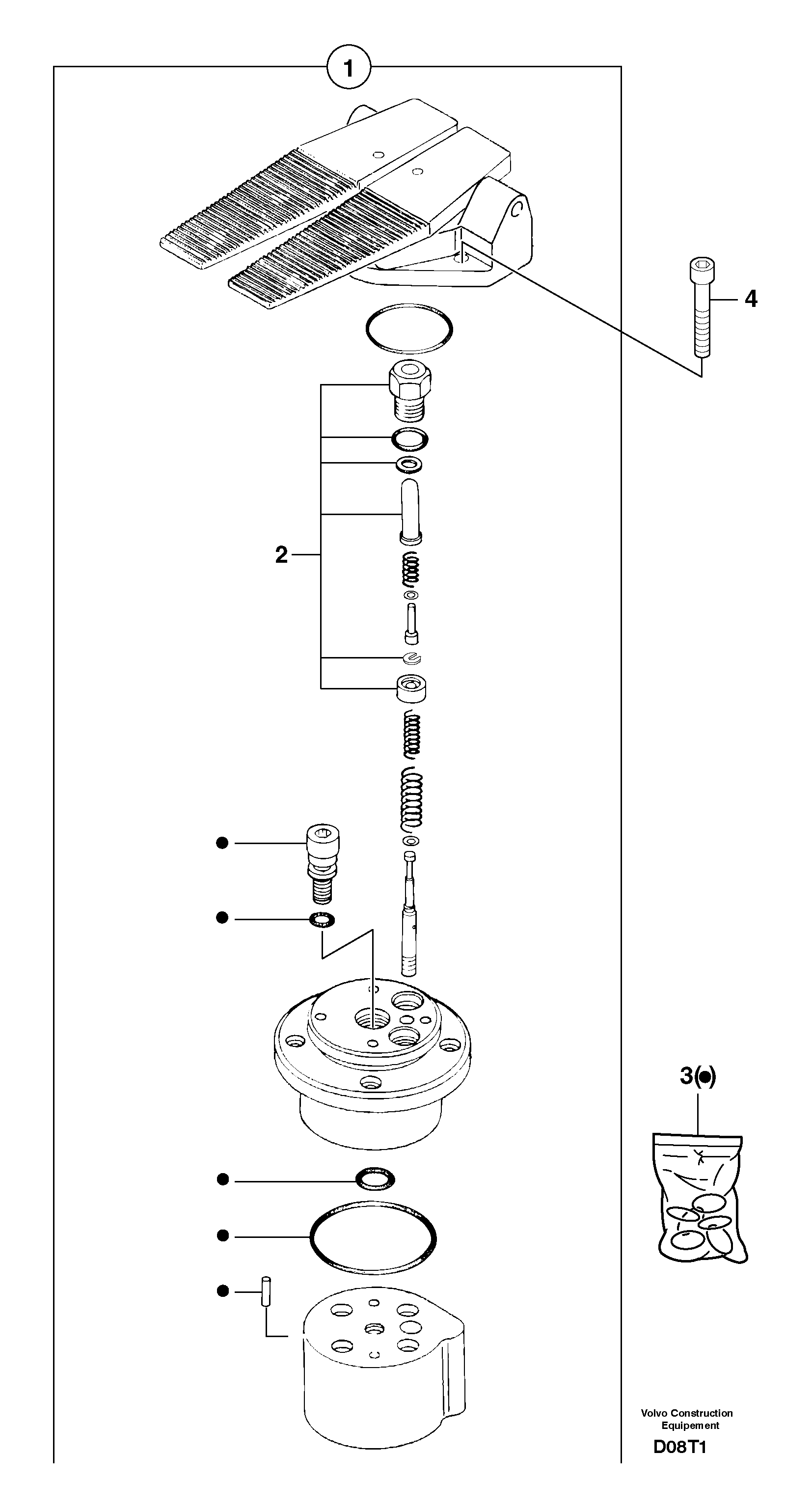 Control pedal — volvo parts diagram