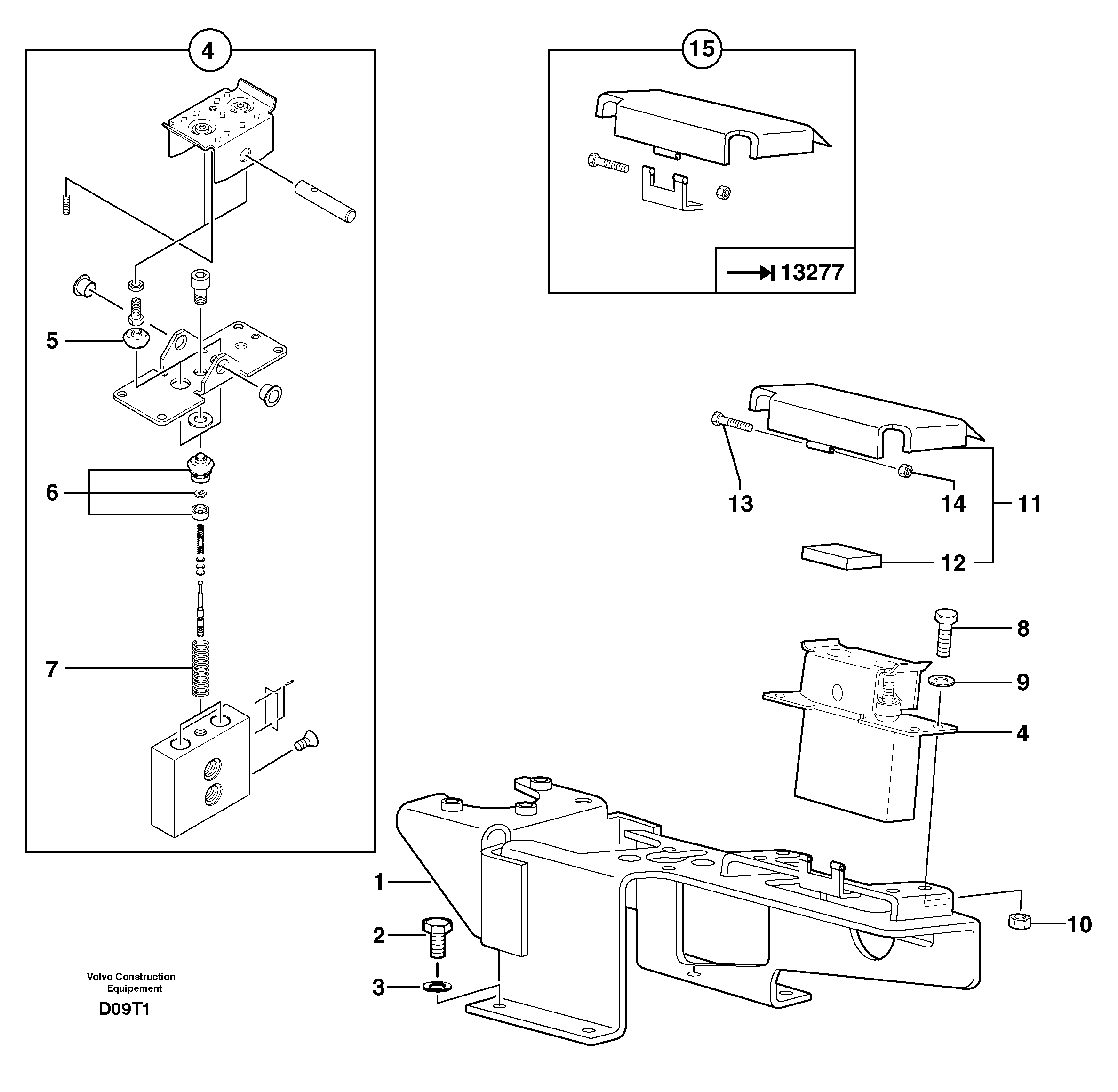 Control pedal : articulated boom — volvo parts diagram