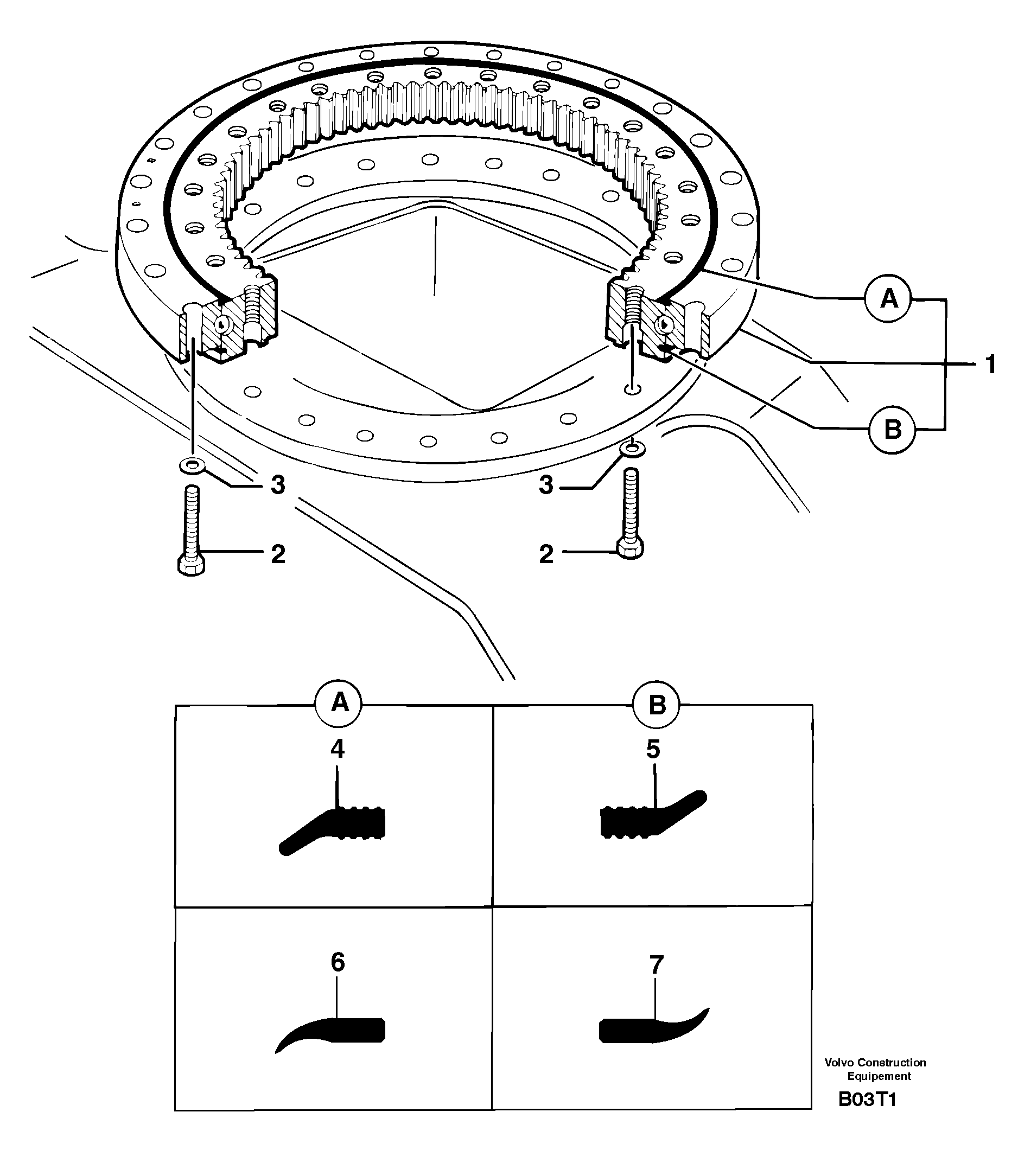 Slewing ring — volvo parts diagram