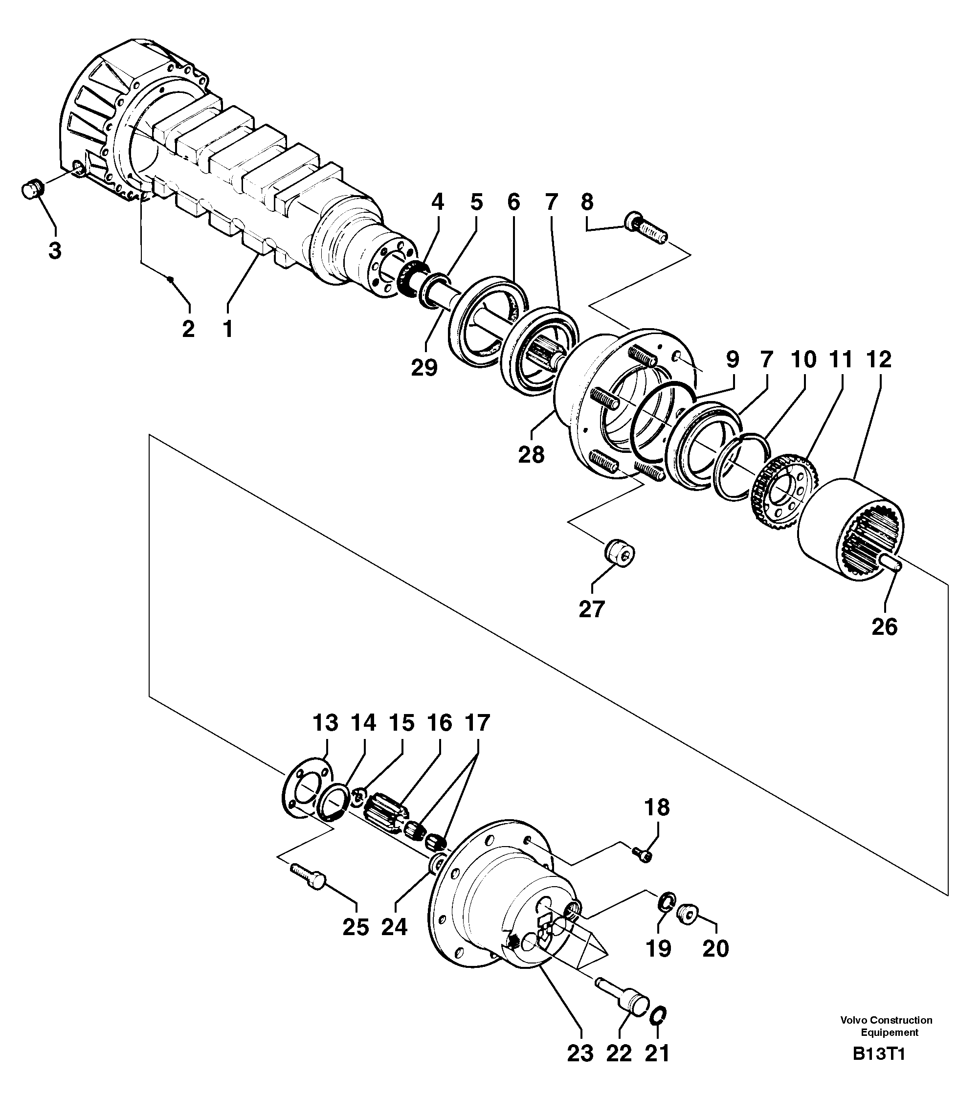 Rear axle ( 1660 ) : axle — volvo parts diagram