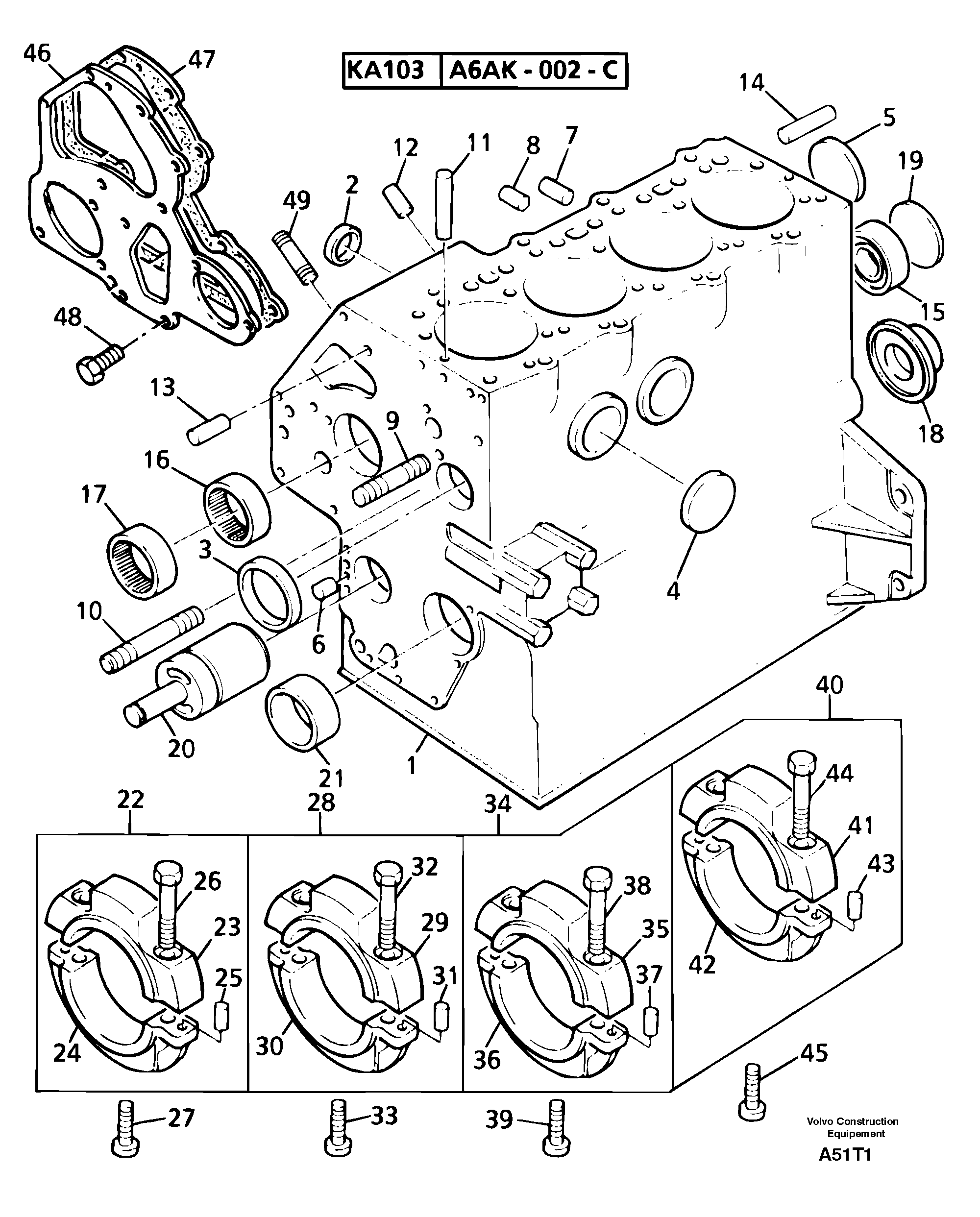 Cylinder block — volvo parts diagram