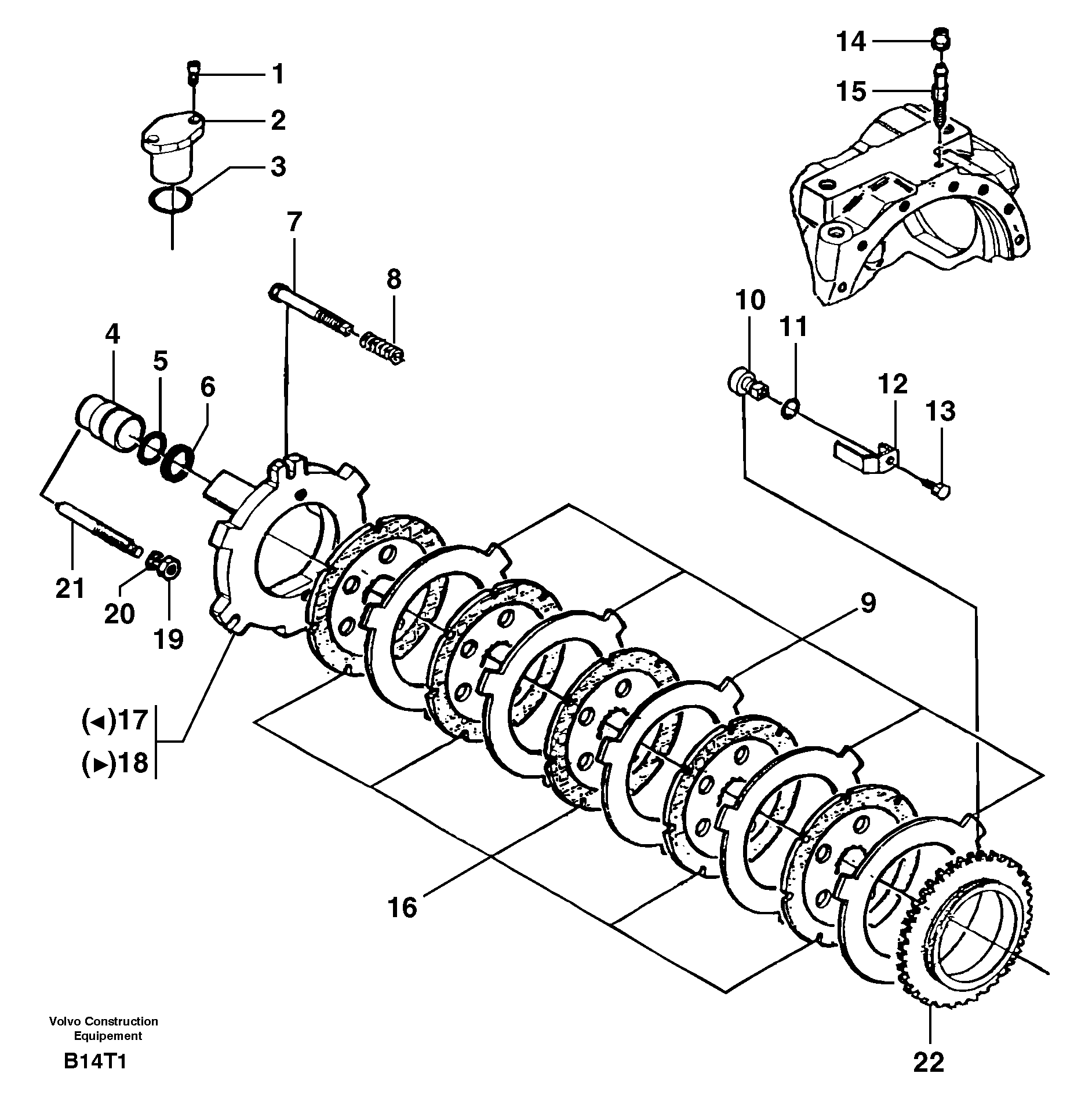 Rear axle ( 1660 ) : brake — volvo parts diagram