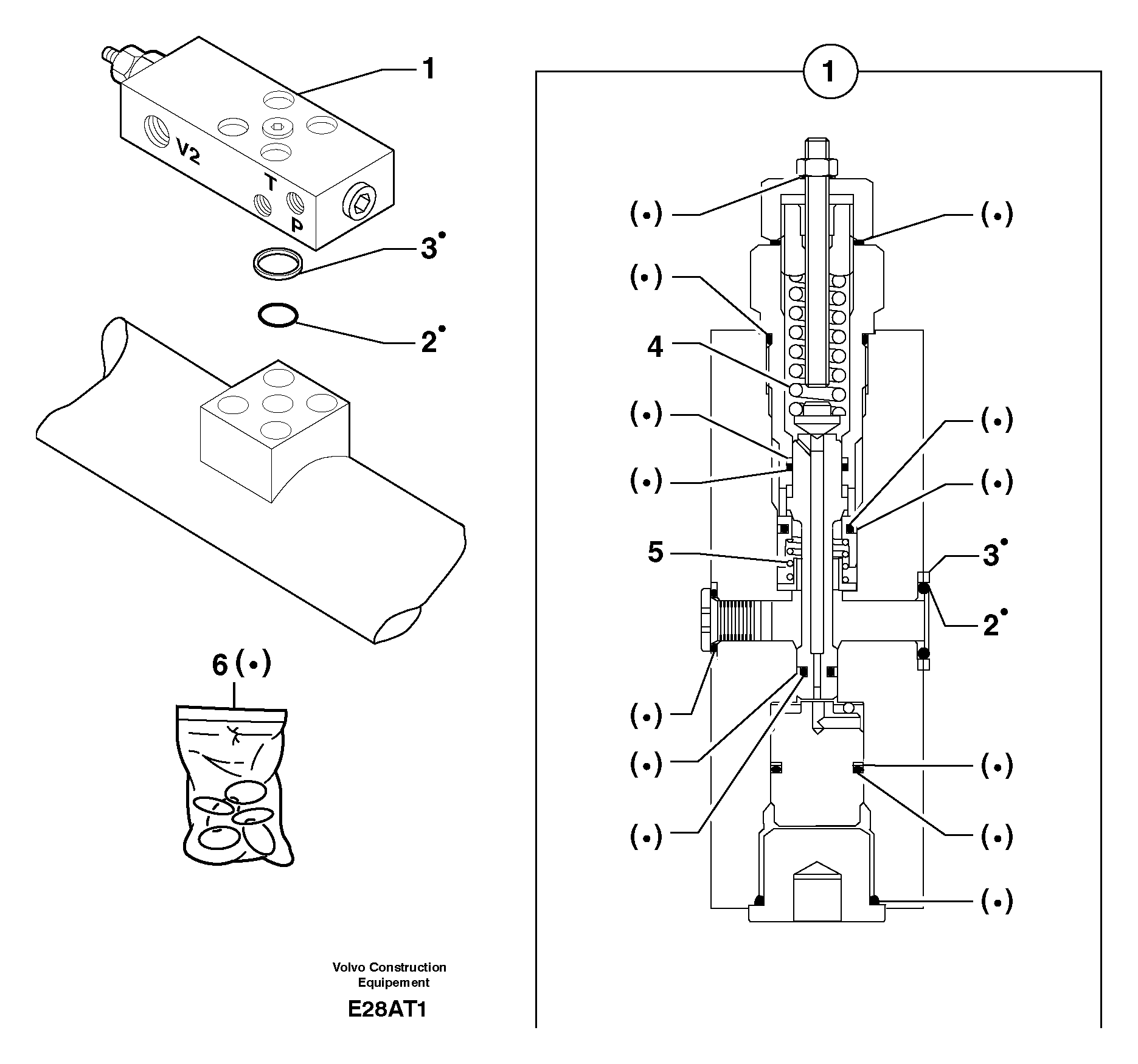 Safety valve ( dipper arm cylinder ) — volvo parts diagram