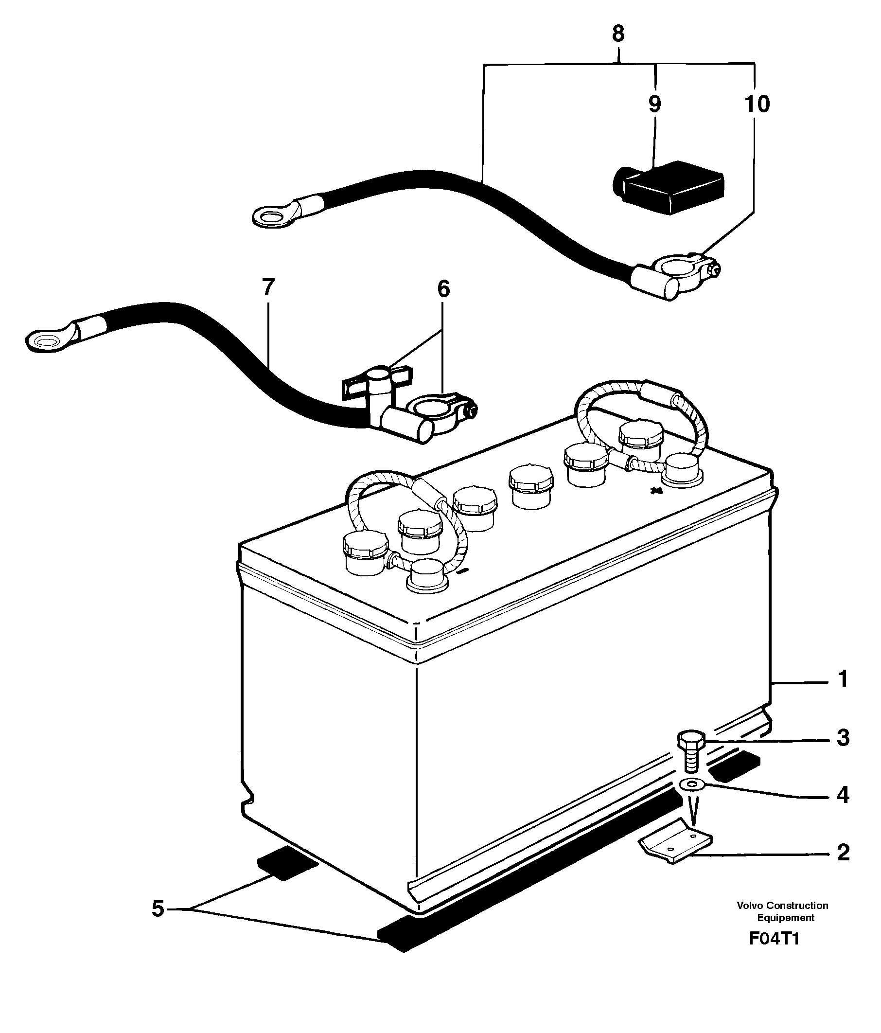 Battery installation — volvo parts diagram